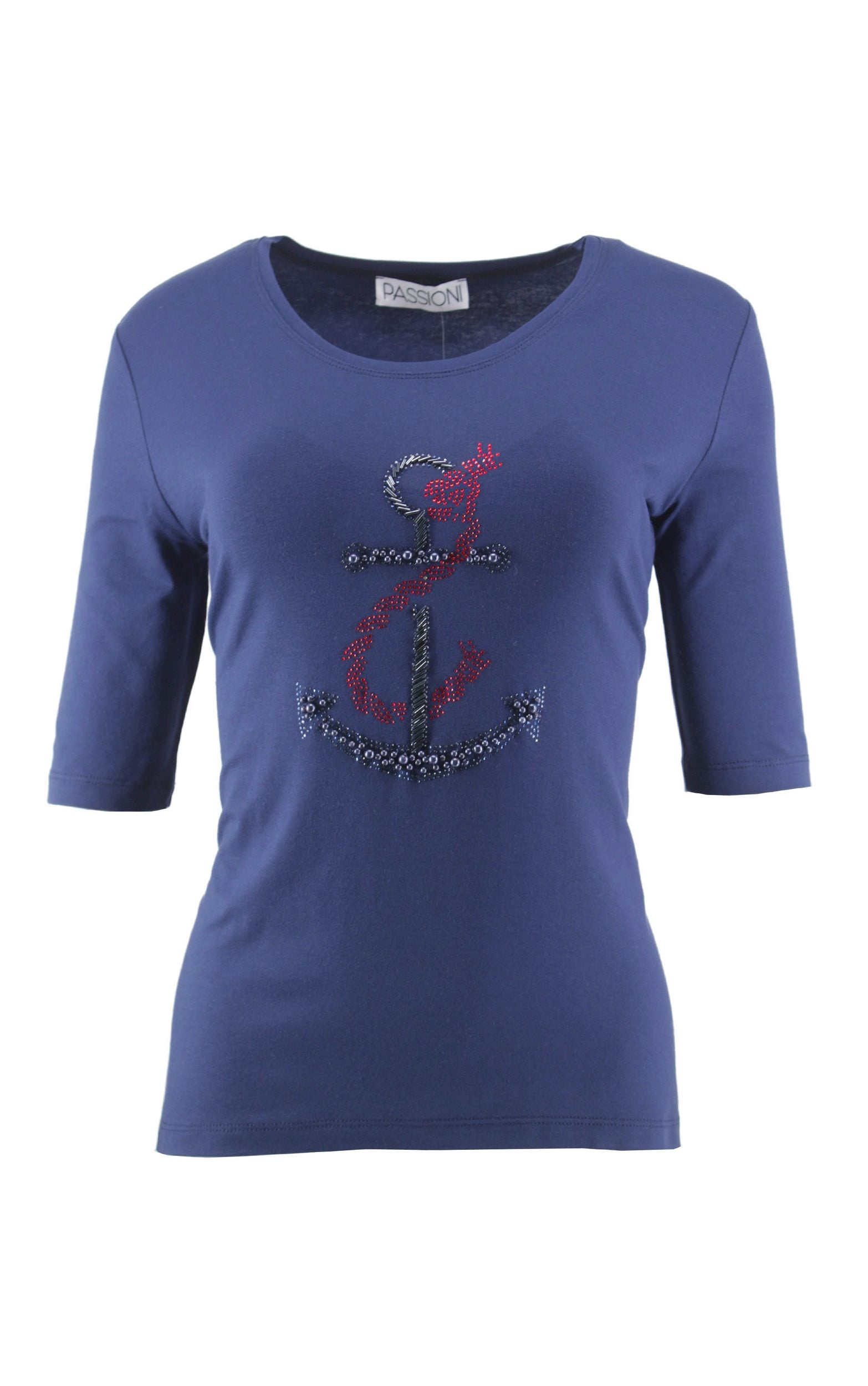 T-Shirt mit Anker Motiv