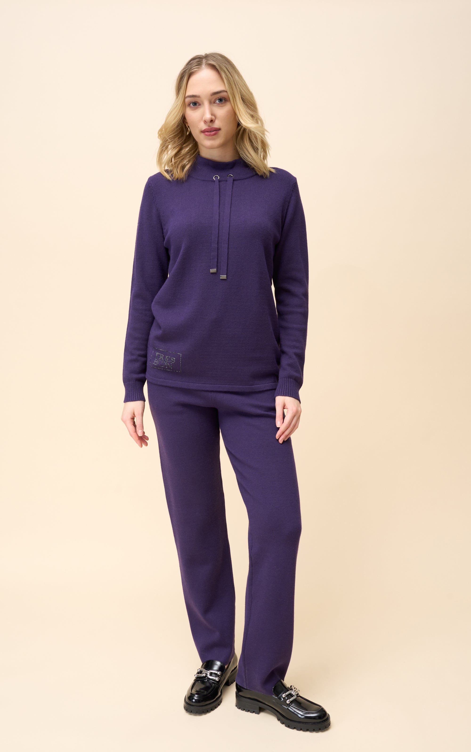 Sweatshirt mit Strass-Schriftzug