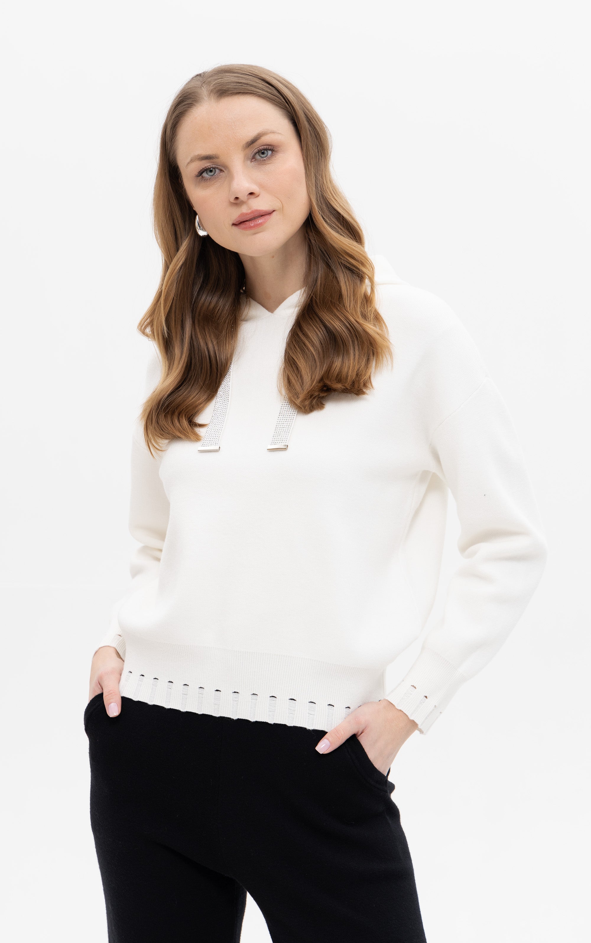 Kapuzenpullover aus Strick