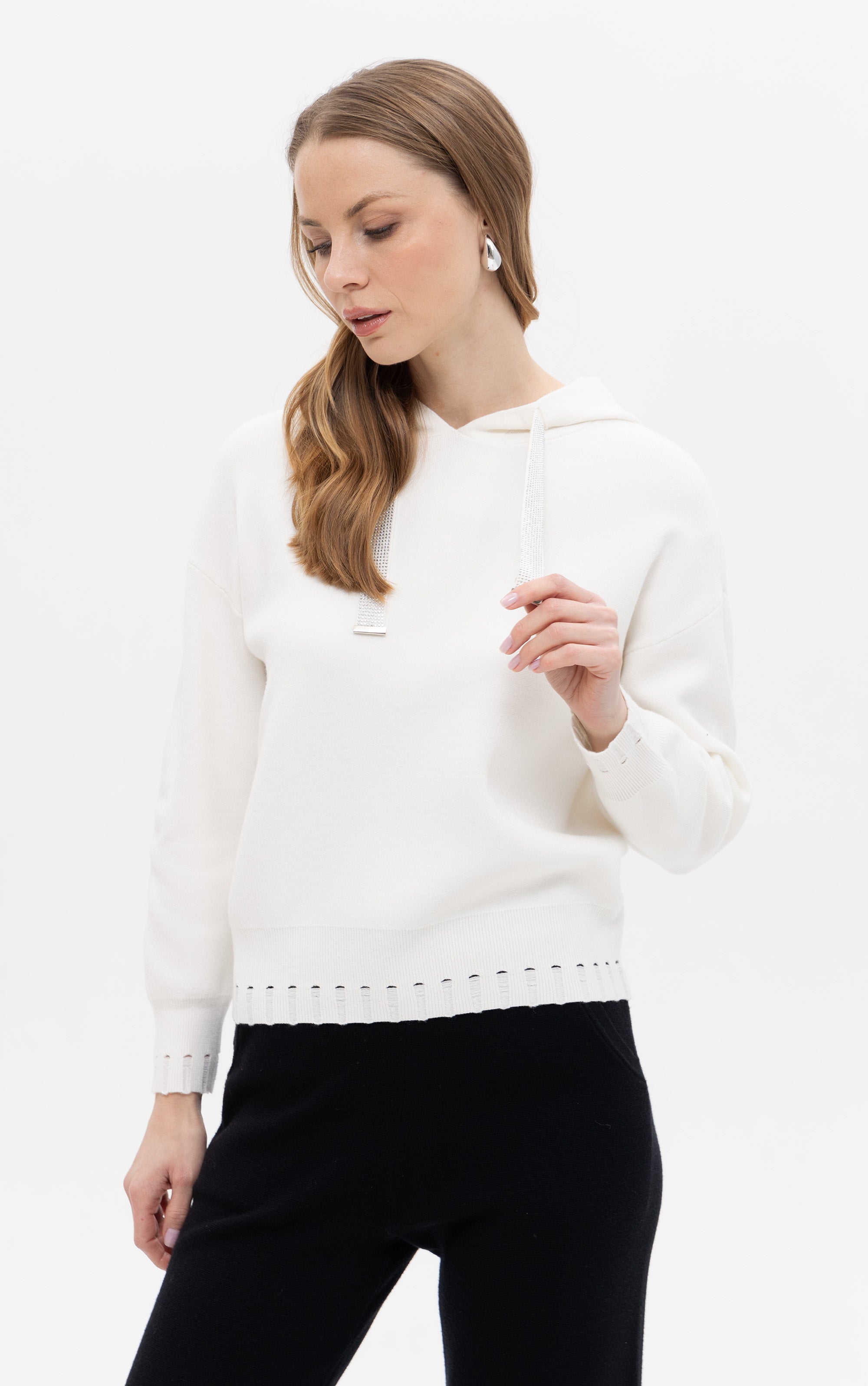 Kapuzenpullover aus Strick