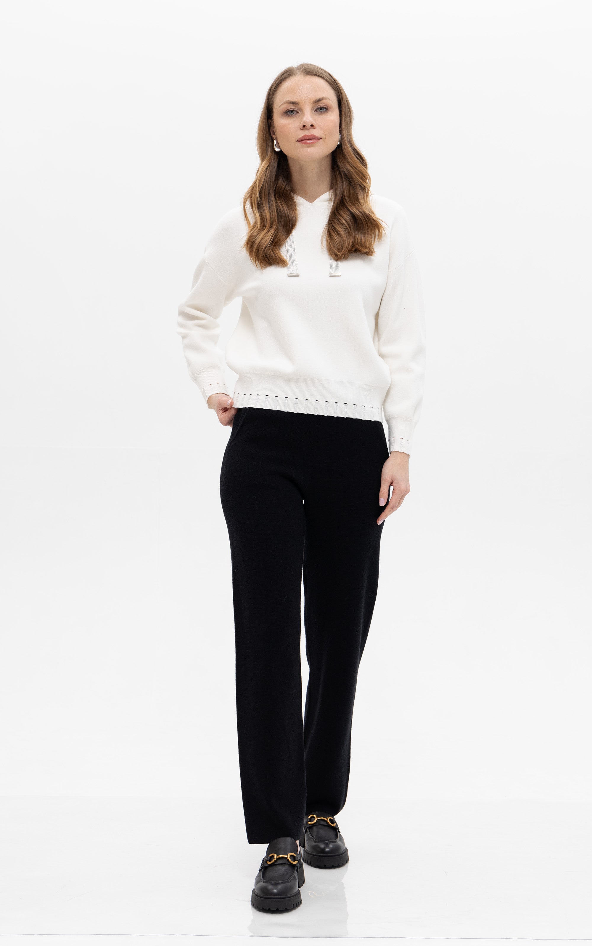 Kapuzenpullover aus Strick