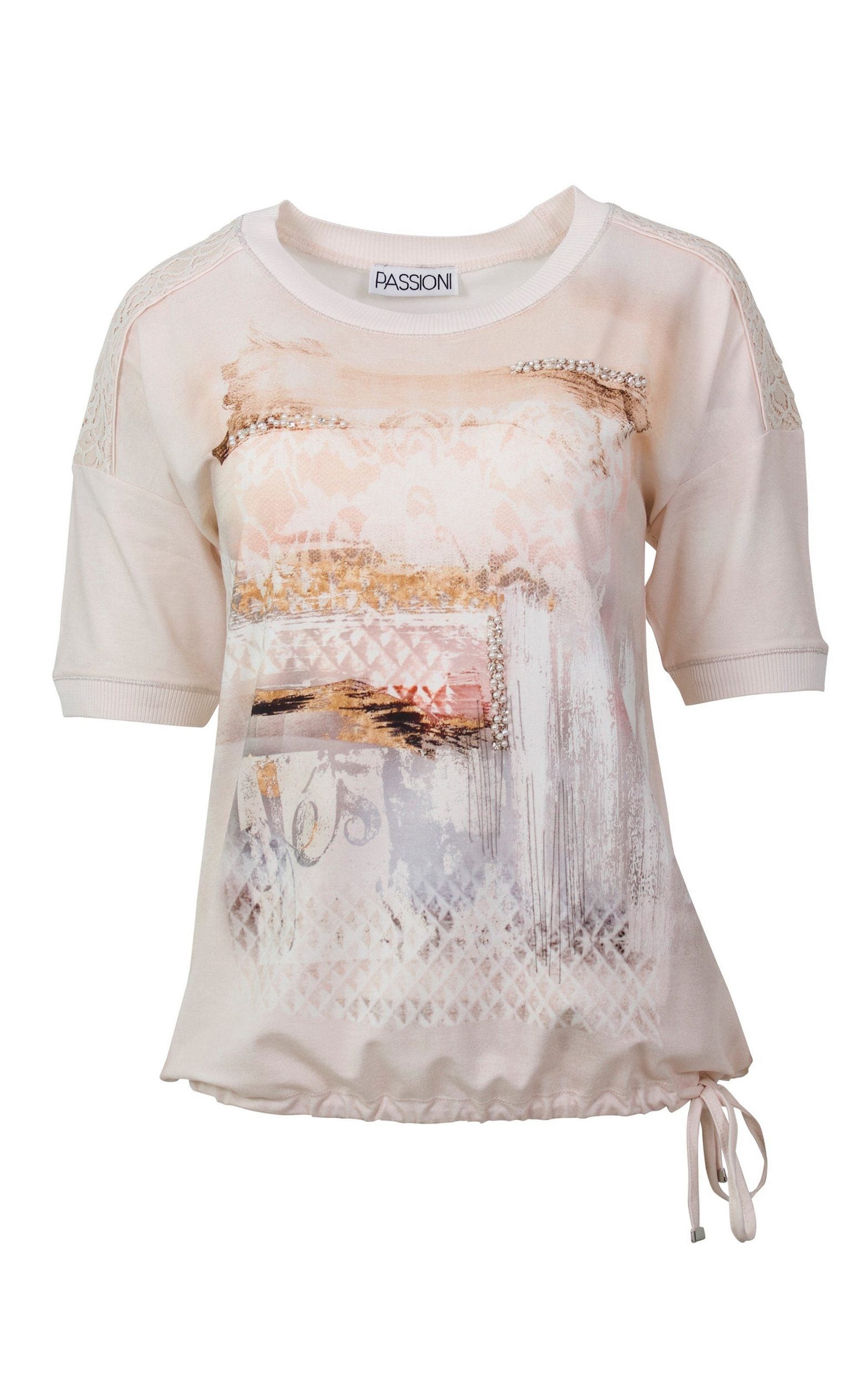 T-Shirt mit Spitzendetails