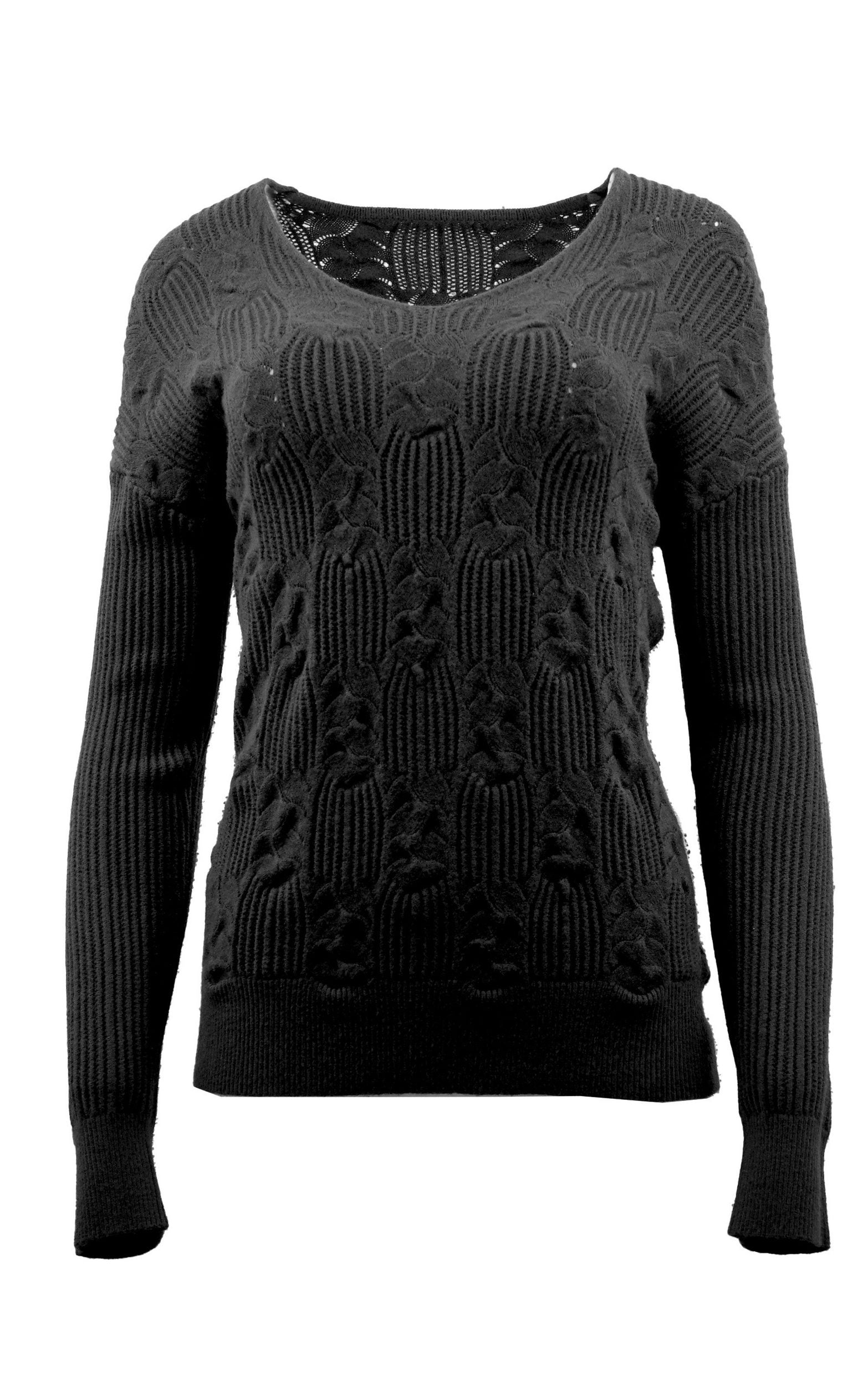 Strickpullover mit Zopfstrickstruktur