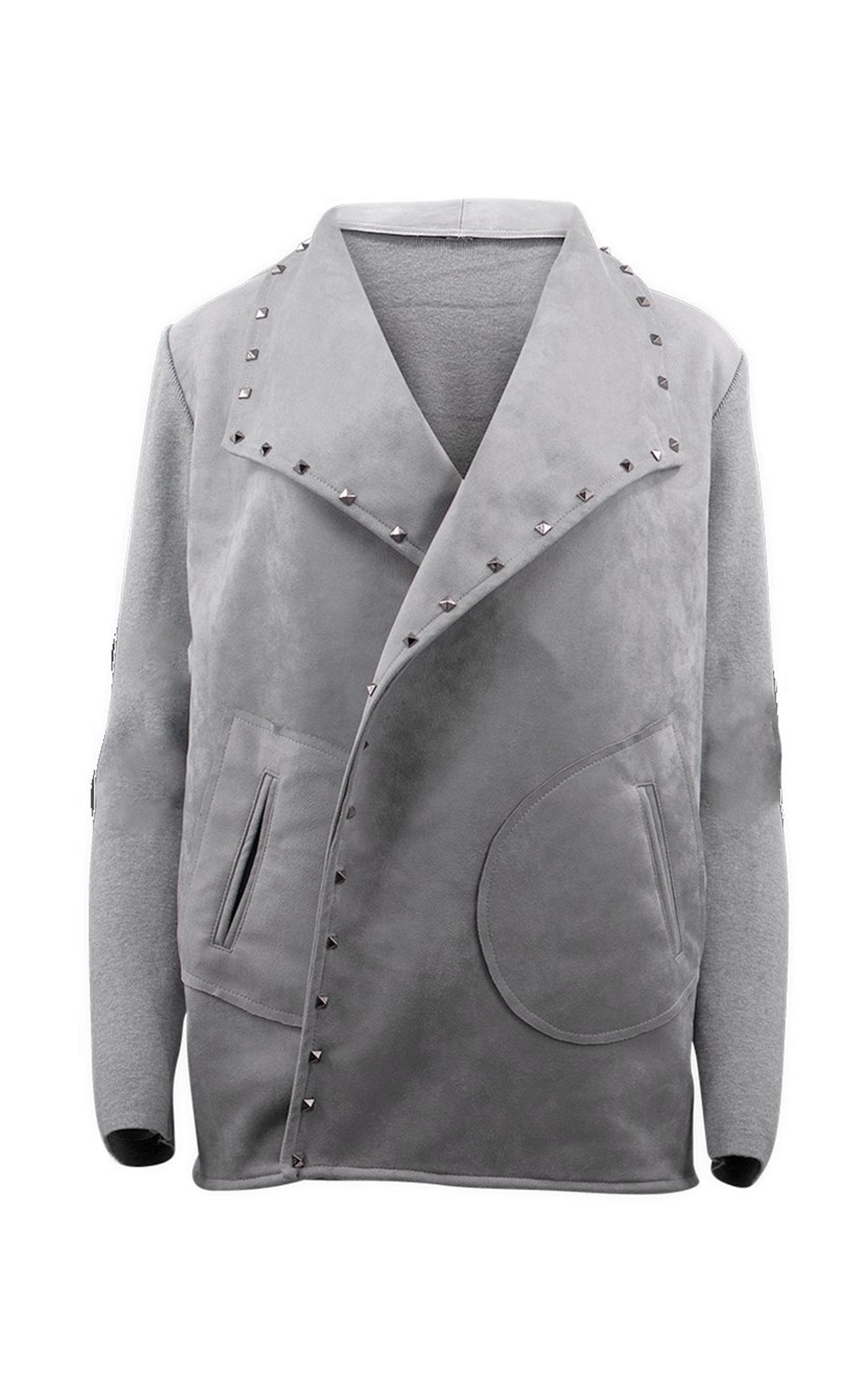 Jacke im Bikerstil mit Faux-Wildleder-Front