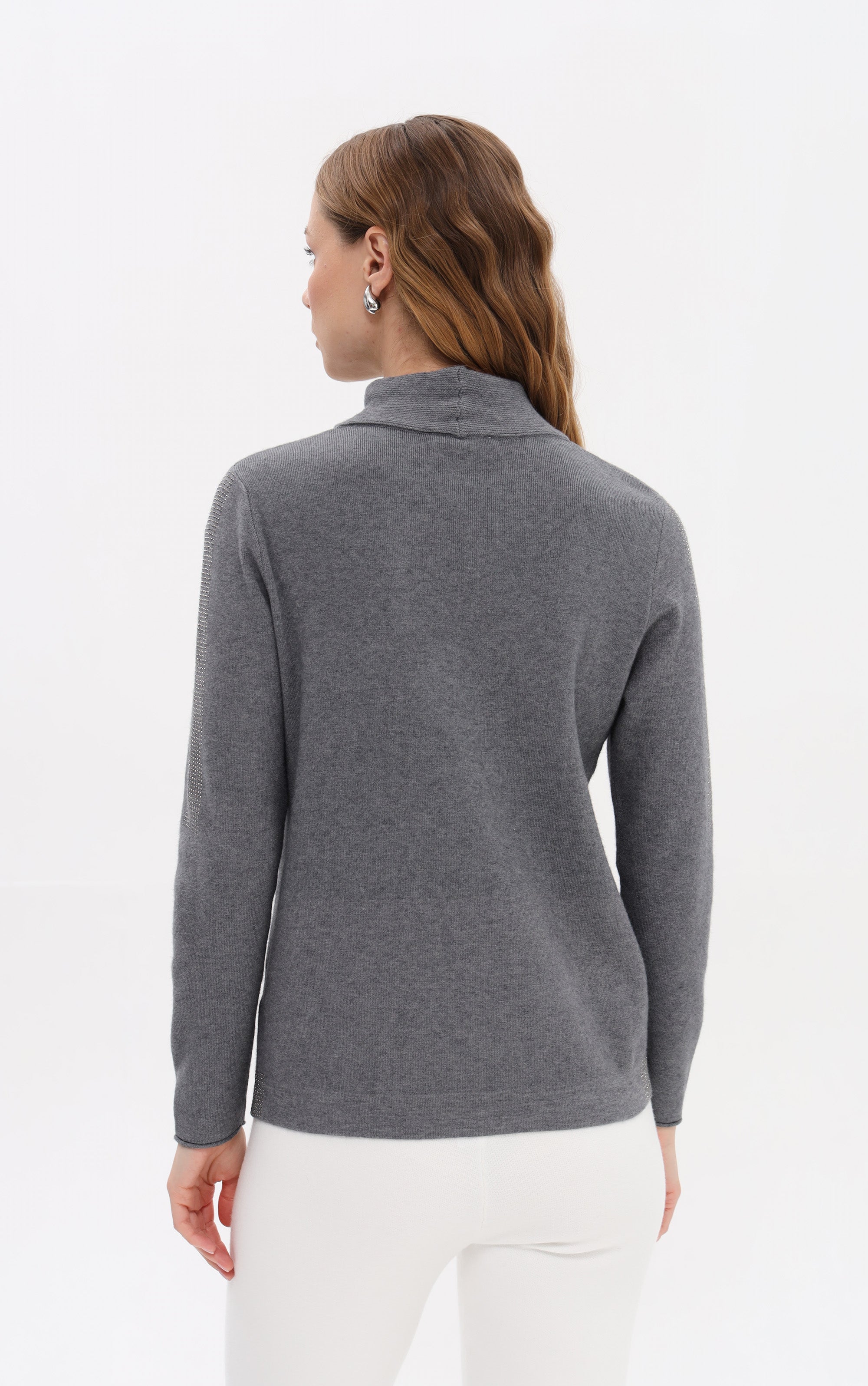 Strickpullover mit Kapuze