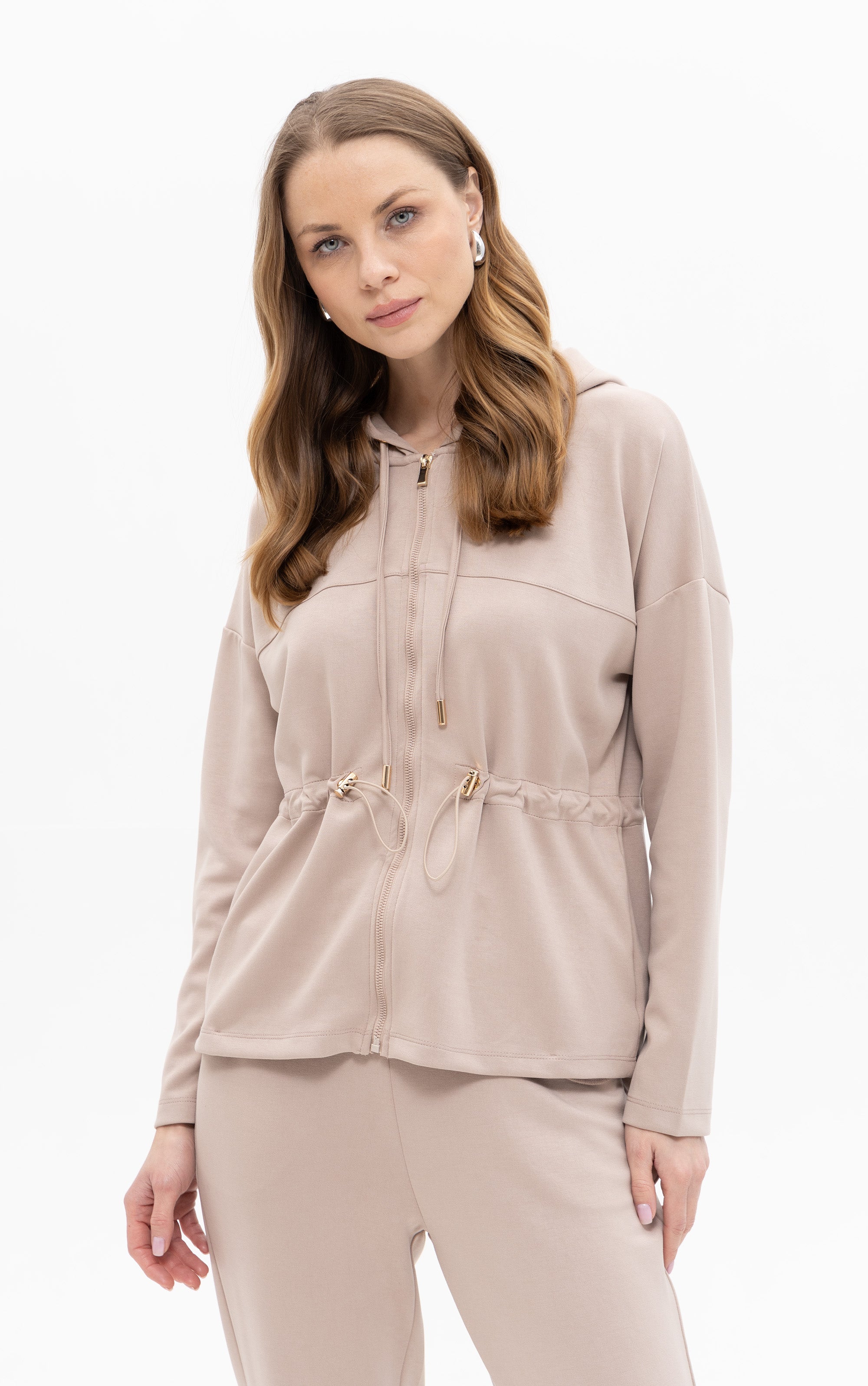 Kapuzenjacke mit Taillenzug