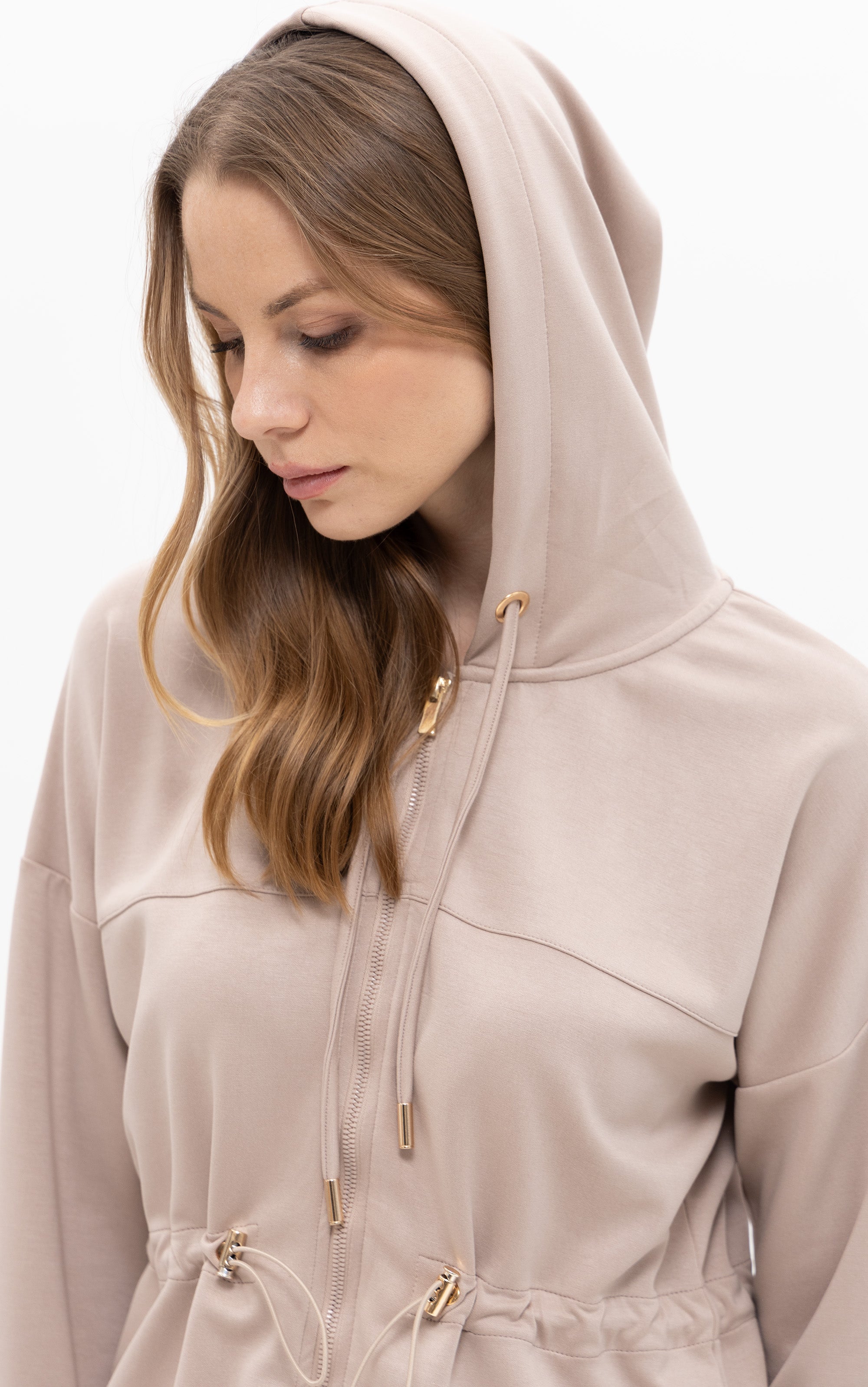Kapuzenjacke mit Taillenzug