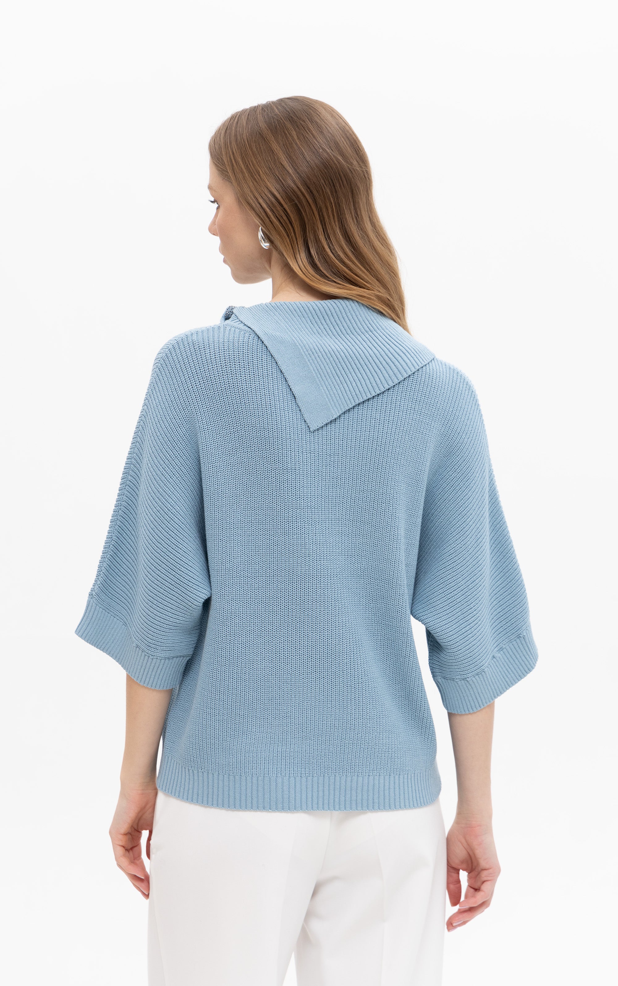 Pullover mit Umschlagkragen