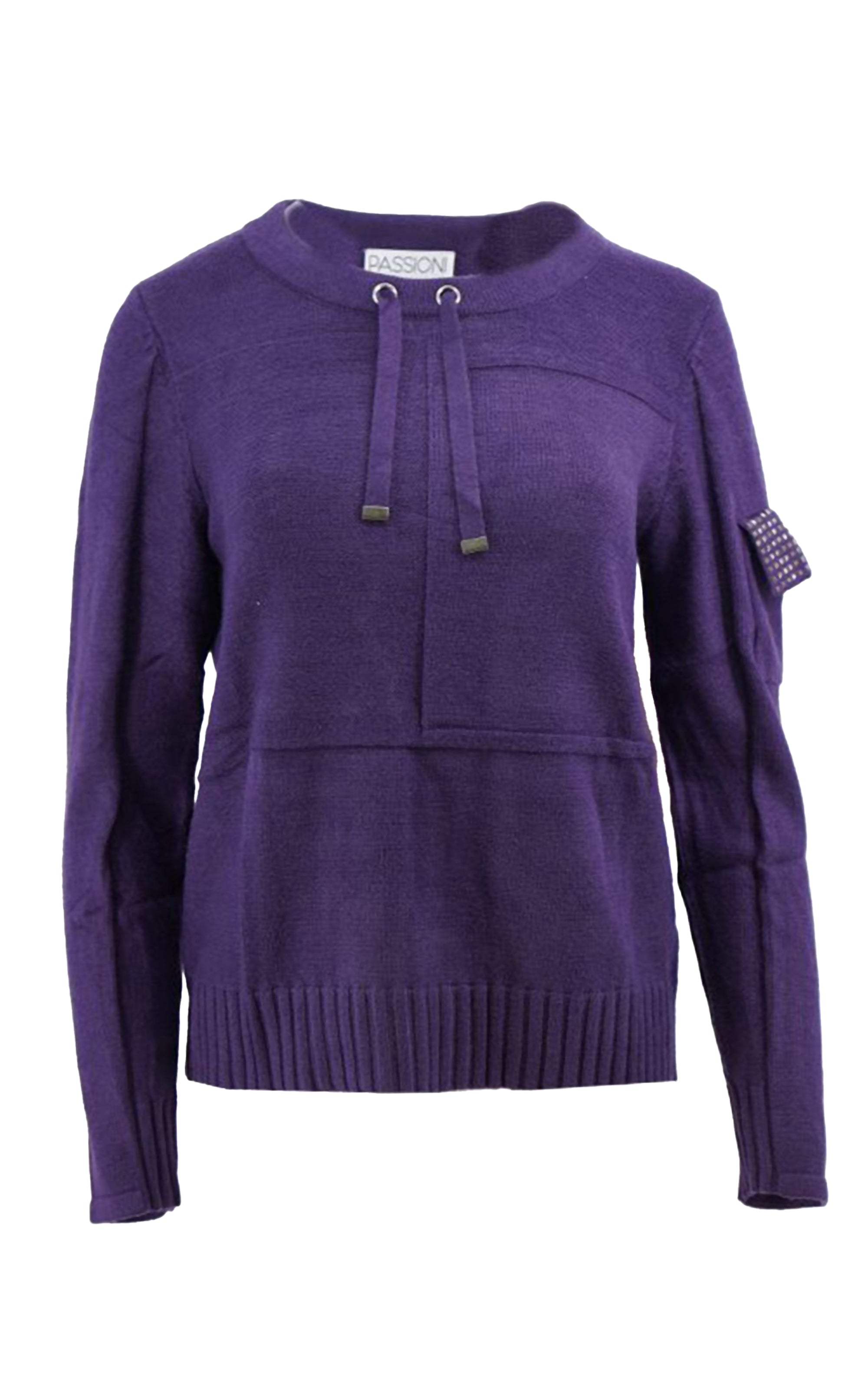 Strickpullover mit Taschendetail und Zuglaschen