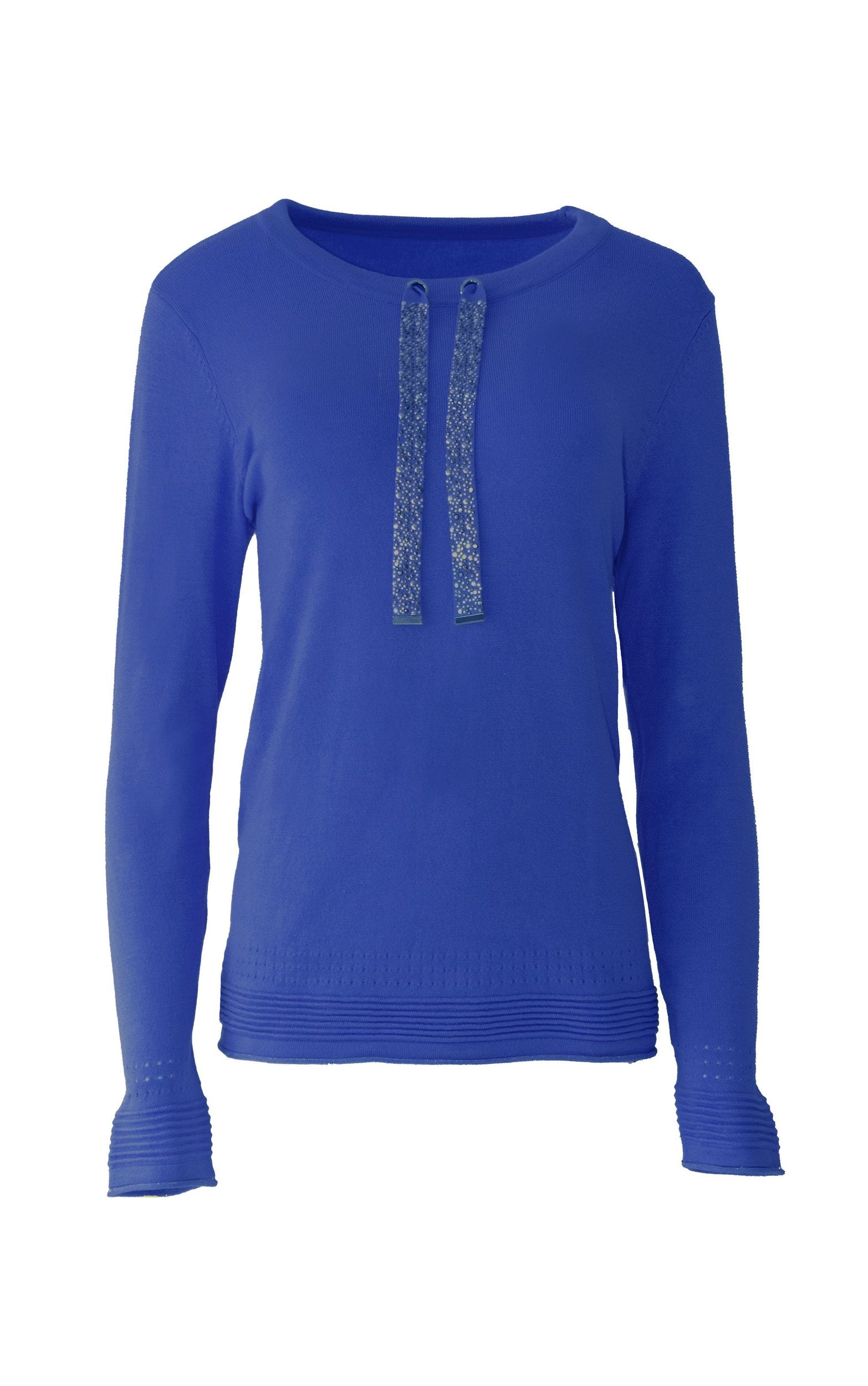 Pullover mit Tunnelzug am Kragen
