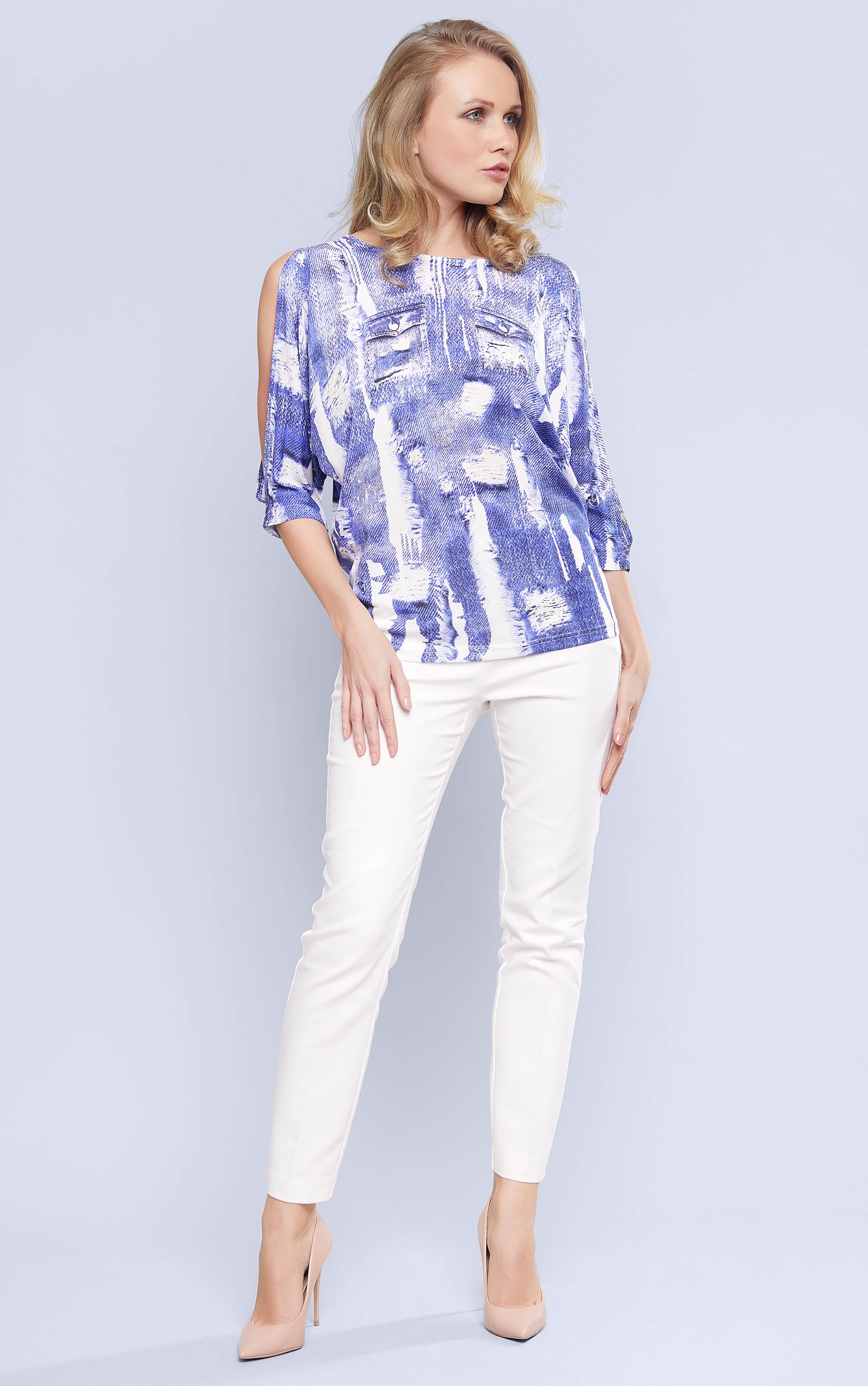 T-Shirt in Jeans-Optik