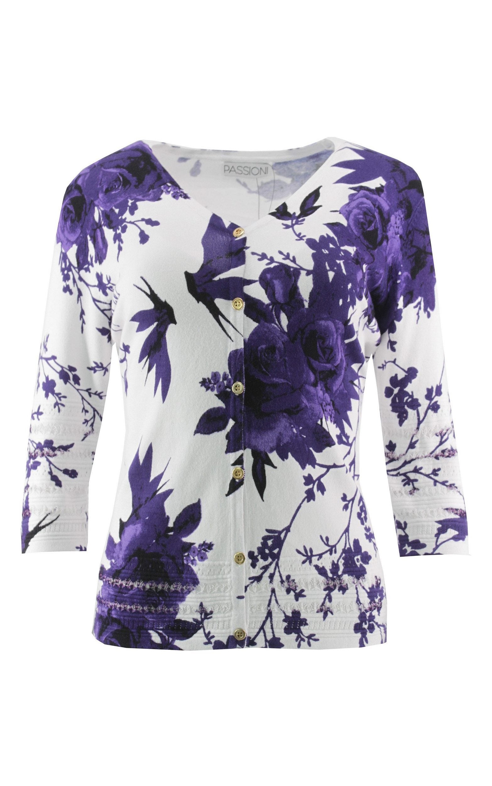Twinset mit femininem Blumenprint