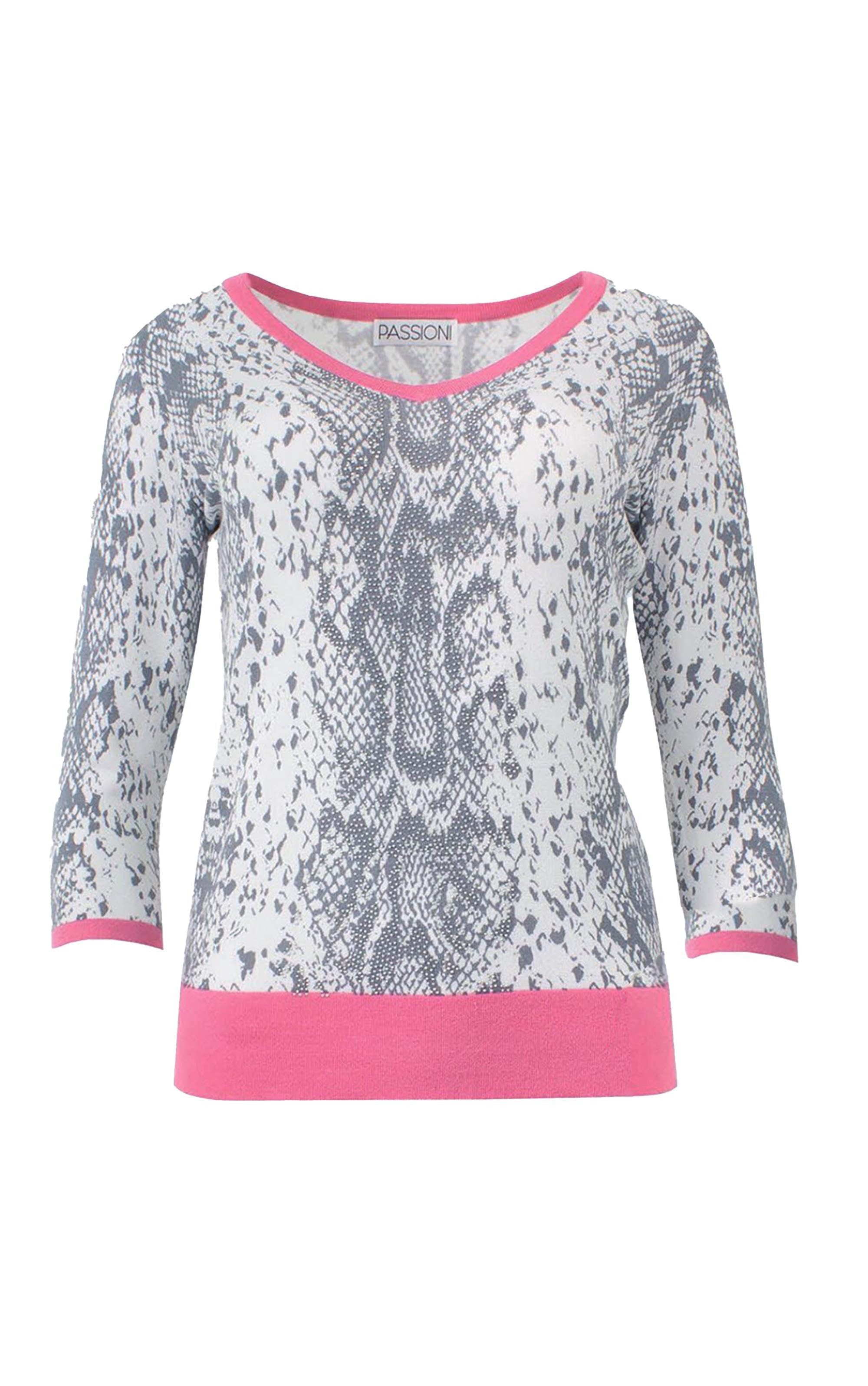 Pullover mit Schlangenmuster