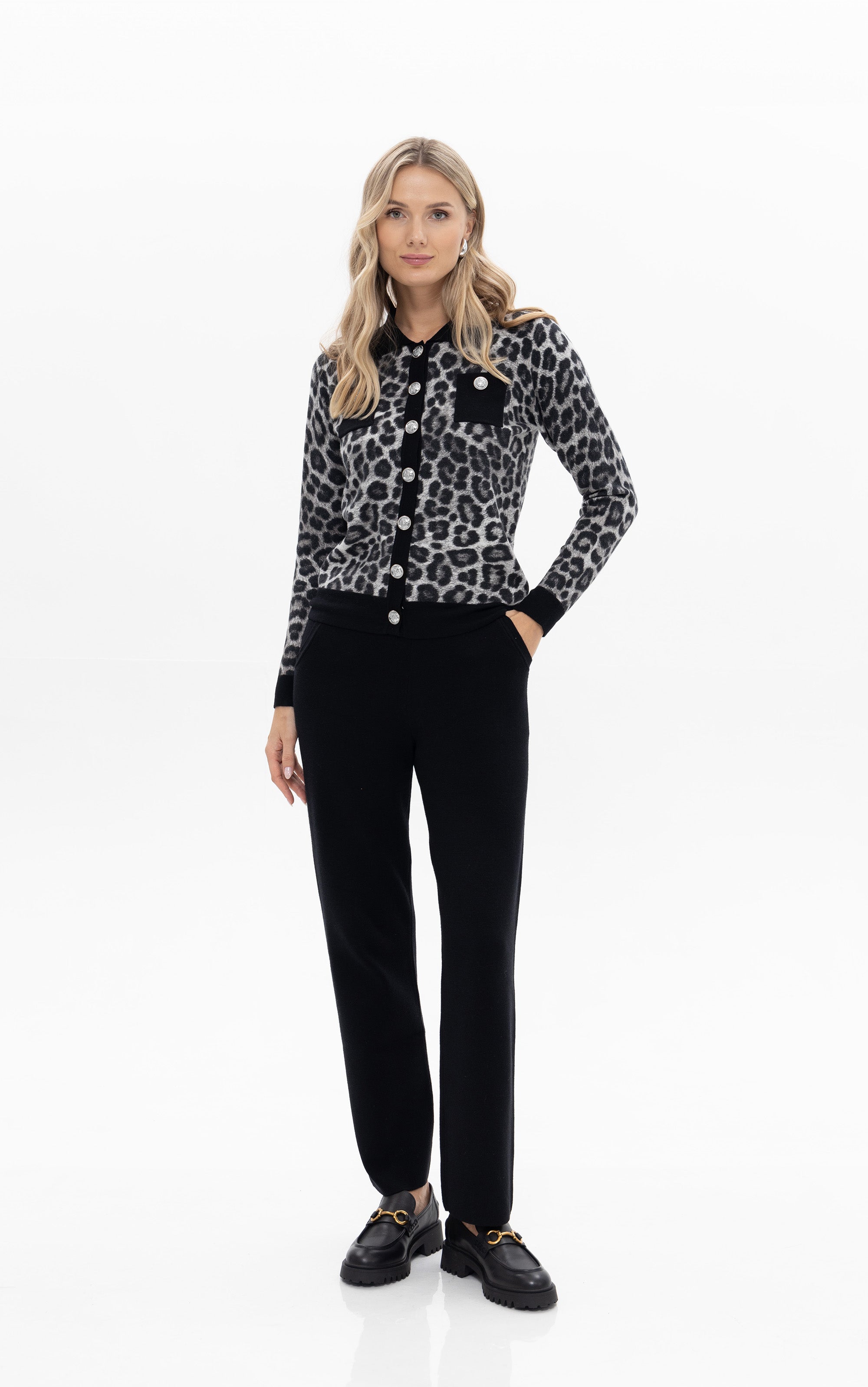 Cardigan Jacke im Animalprint