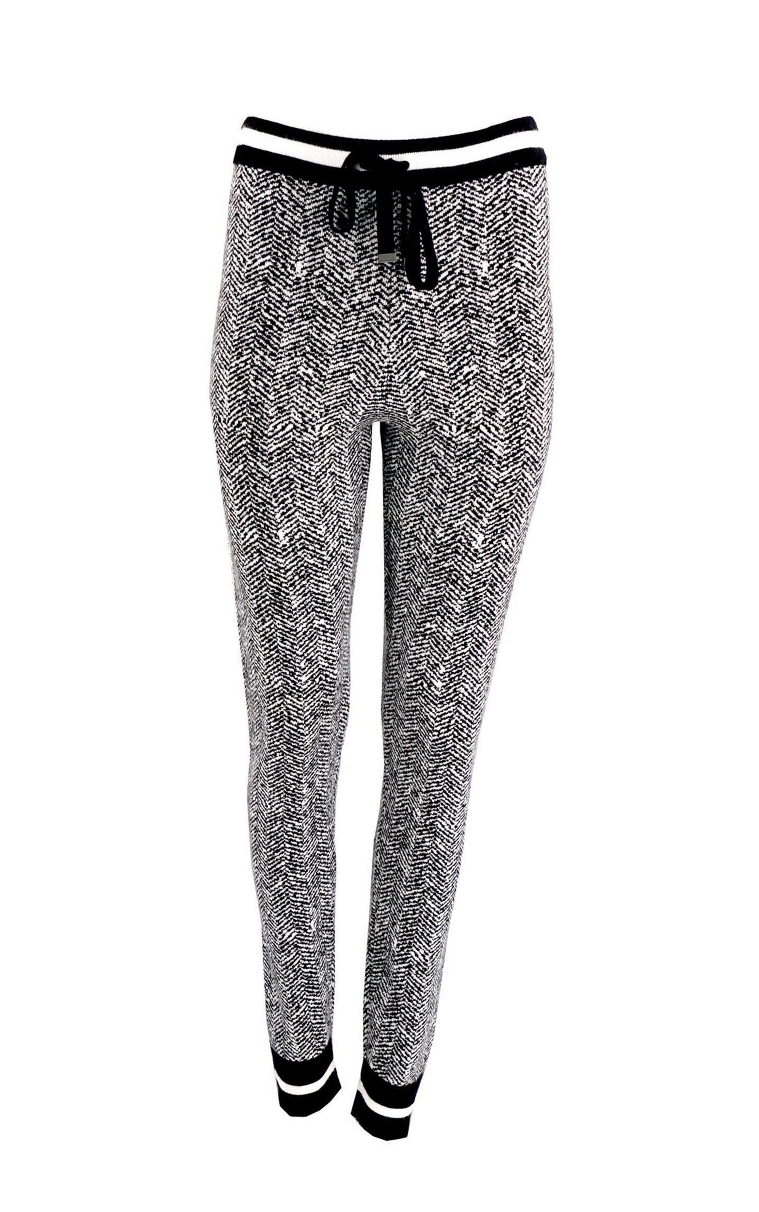 Strickhose mit schwarzem Bund