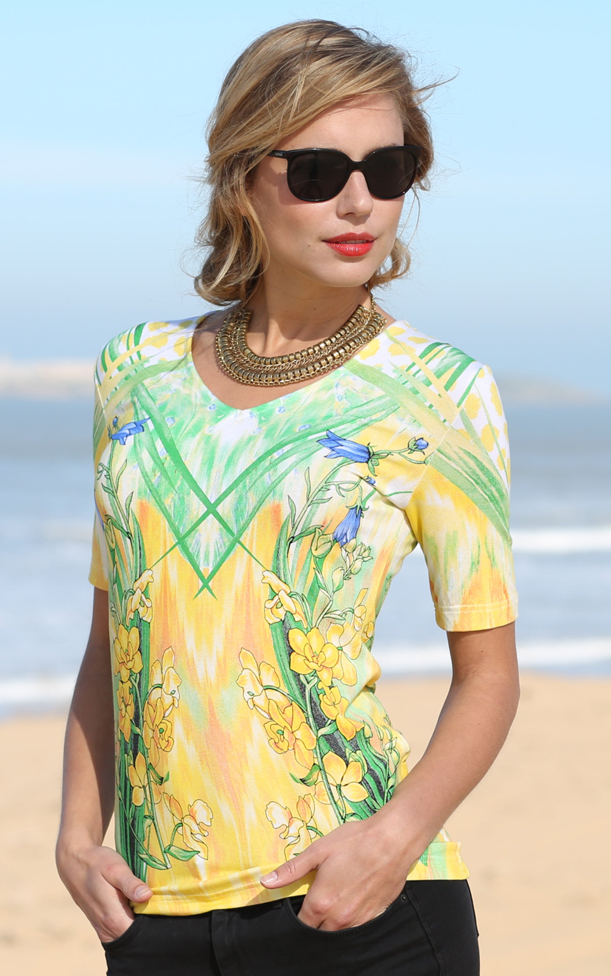 T-Shirt mit Blumenmuster