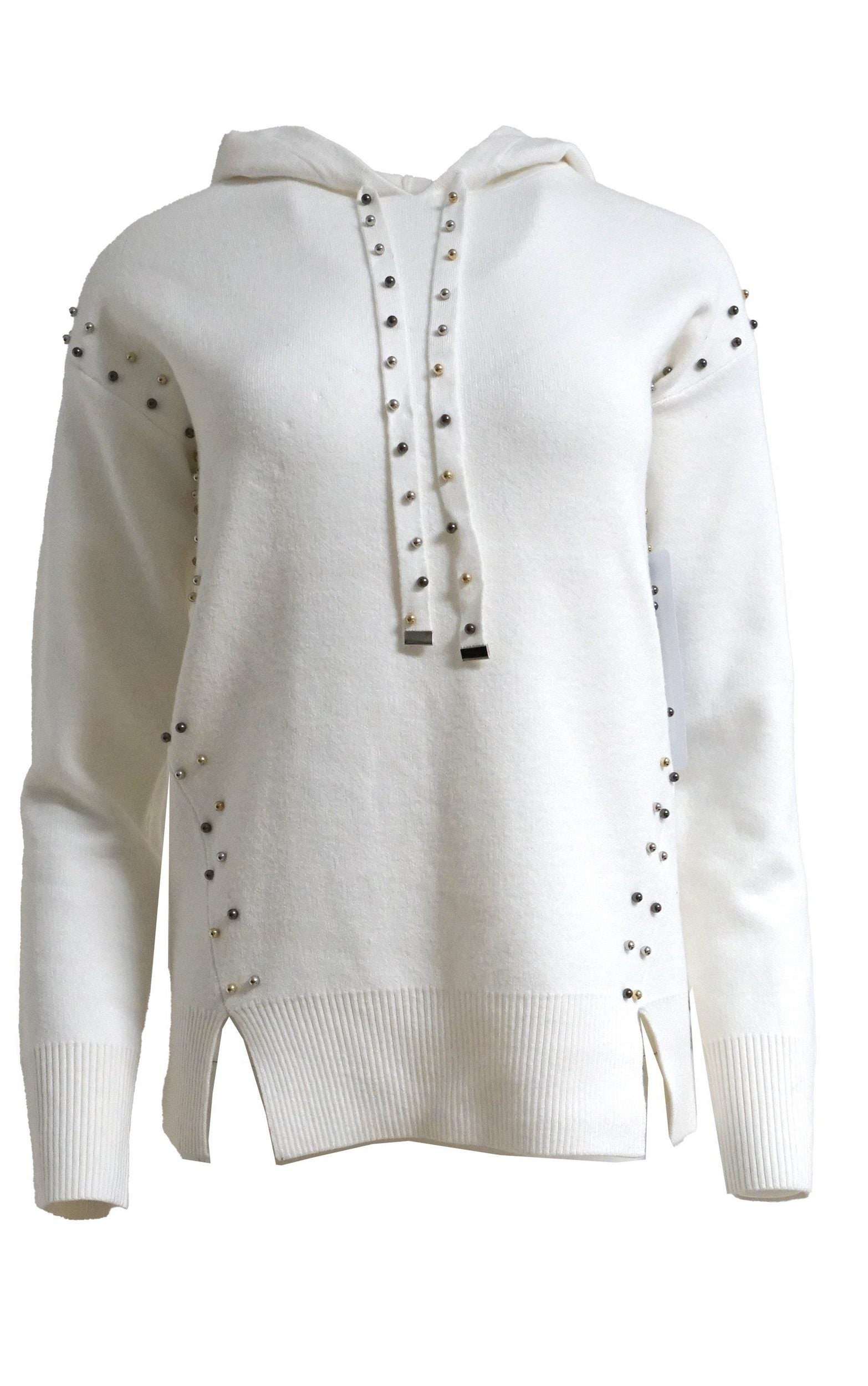 Strickpullover mit Nietendetails und Schlitzdetails