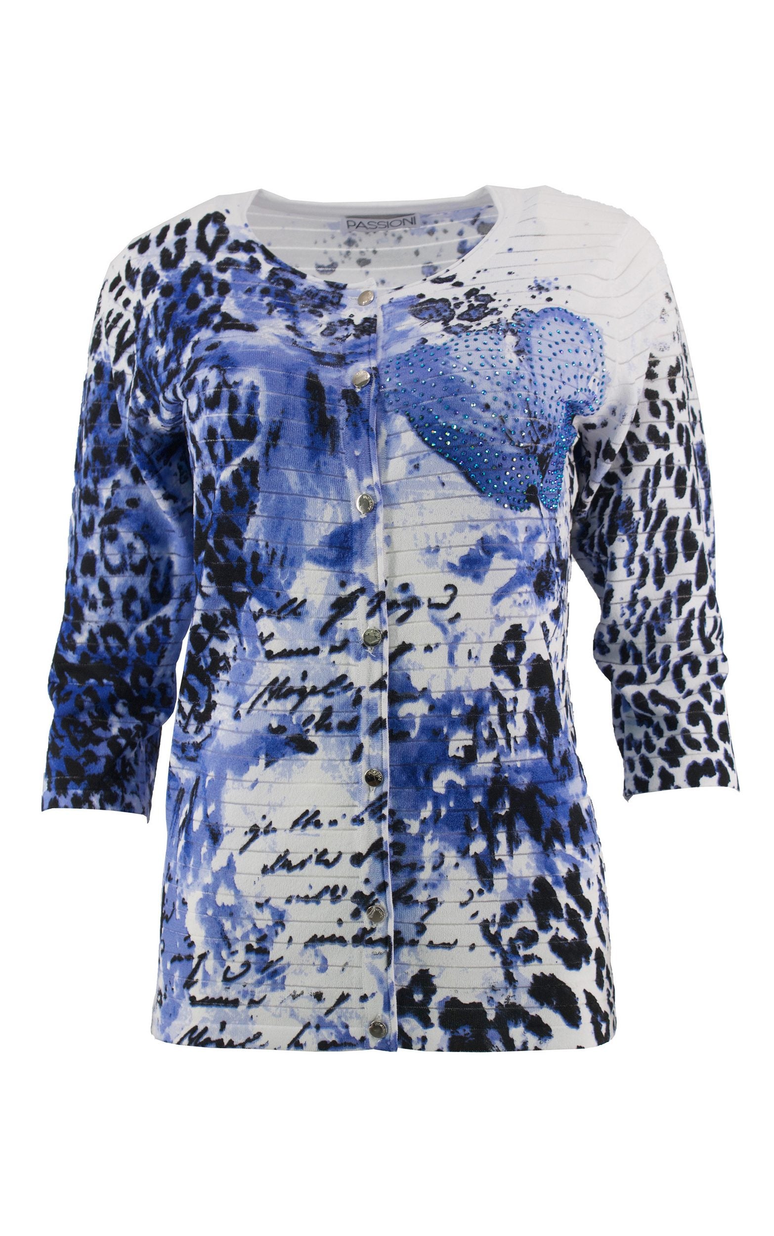 Twinset mit Blumen-Animal-Print