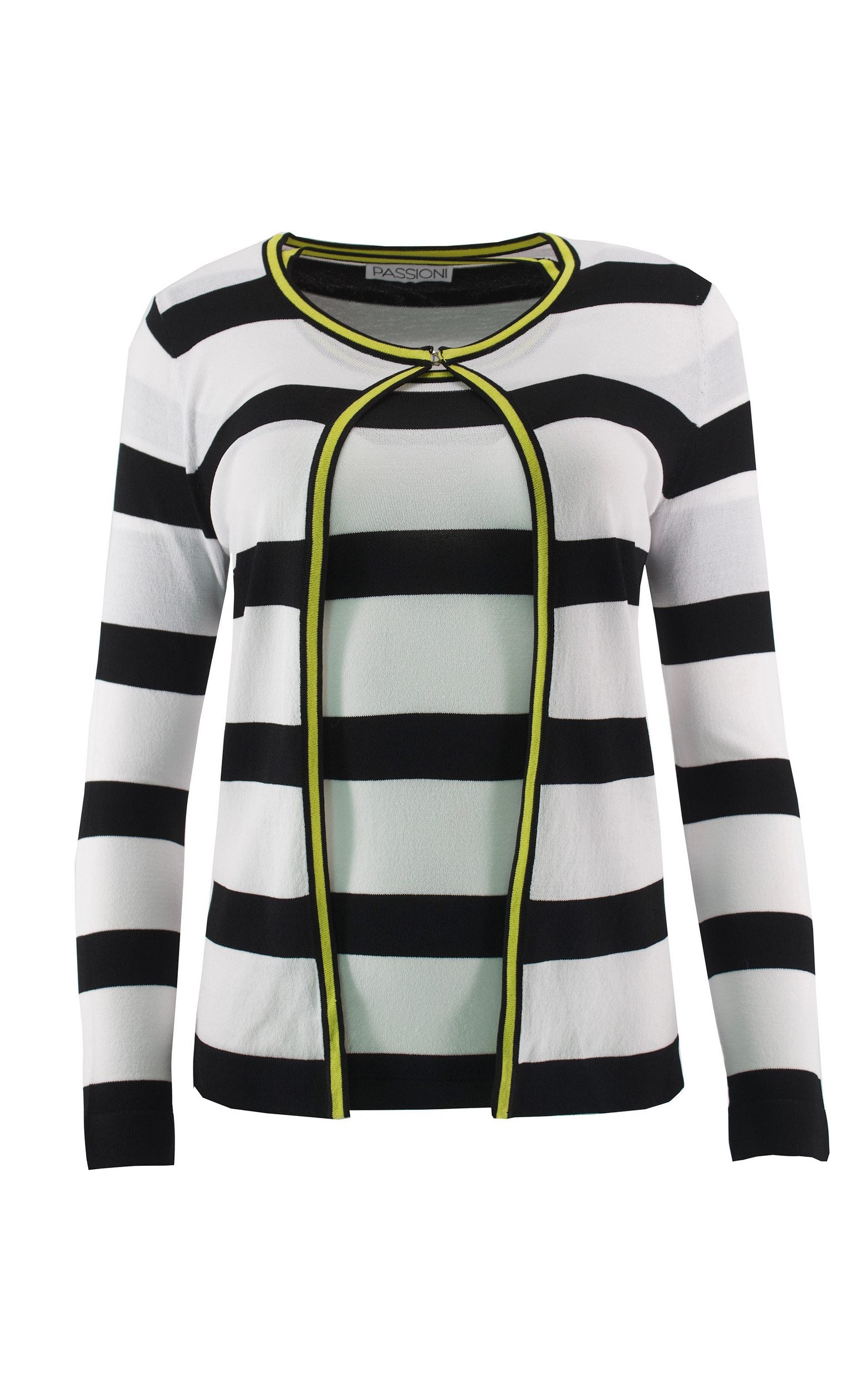 Twinset mit Kontrastdetails