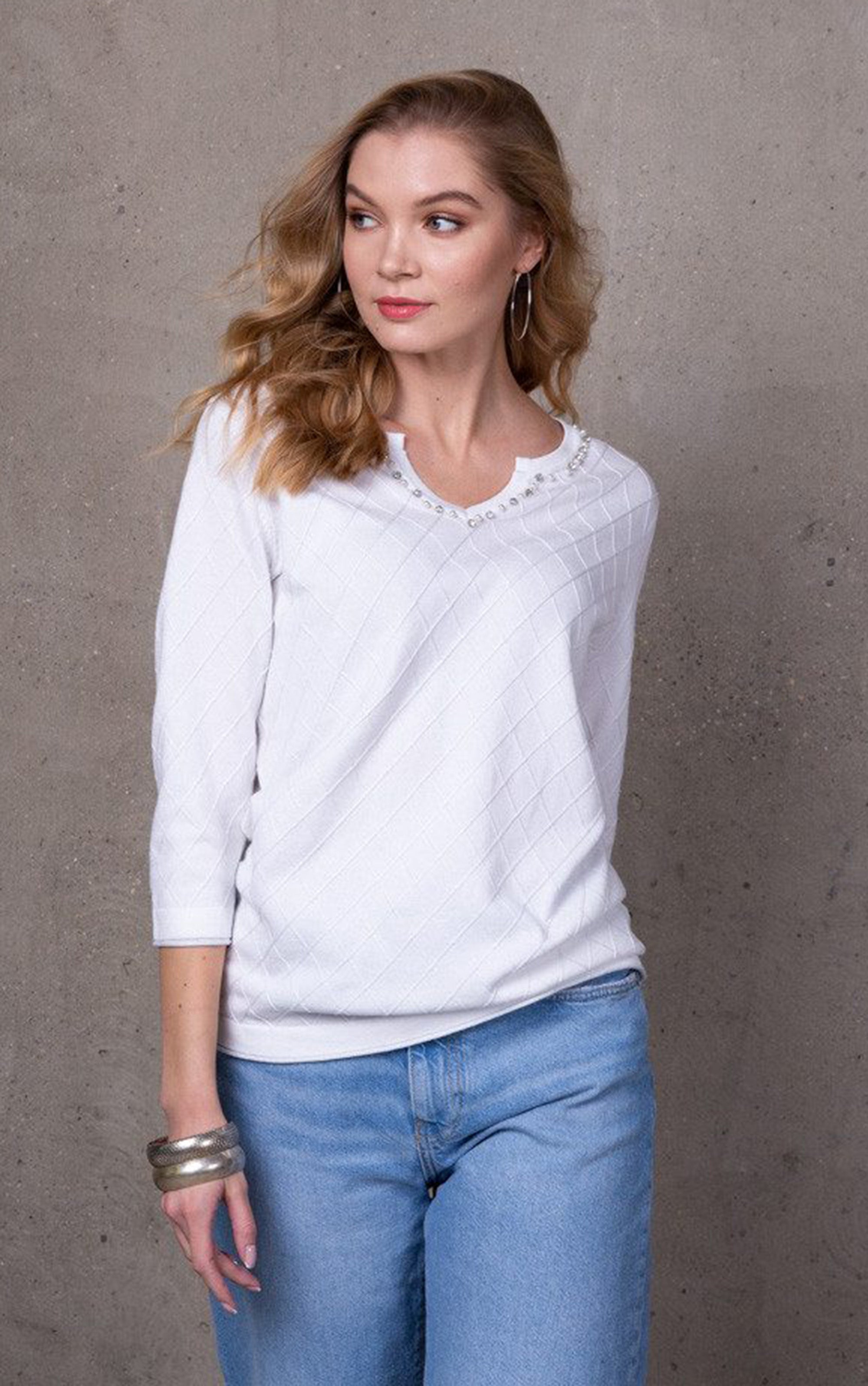 Pullover mit Rautenmuster