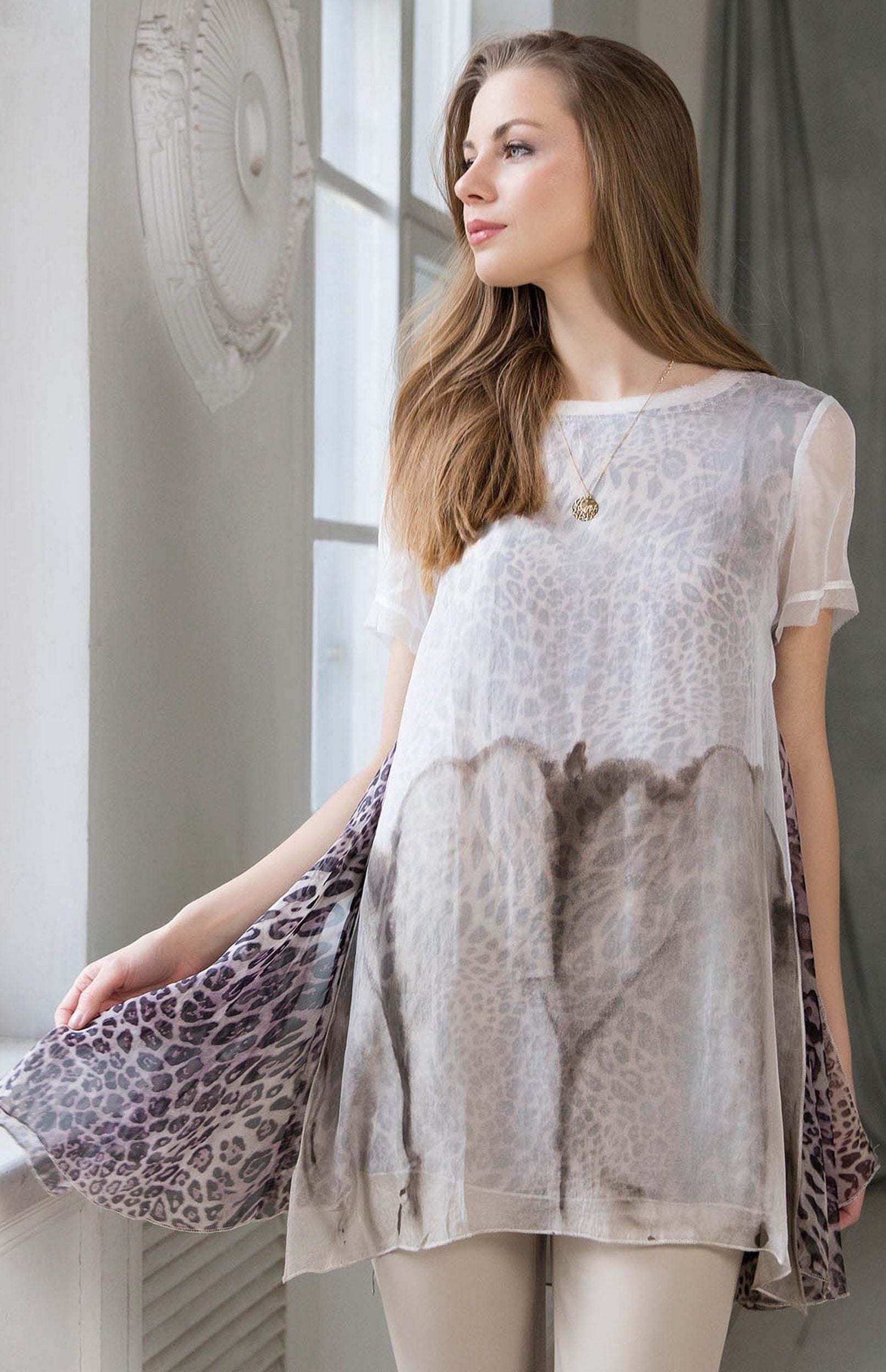 Tunika mit Leoprint