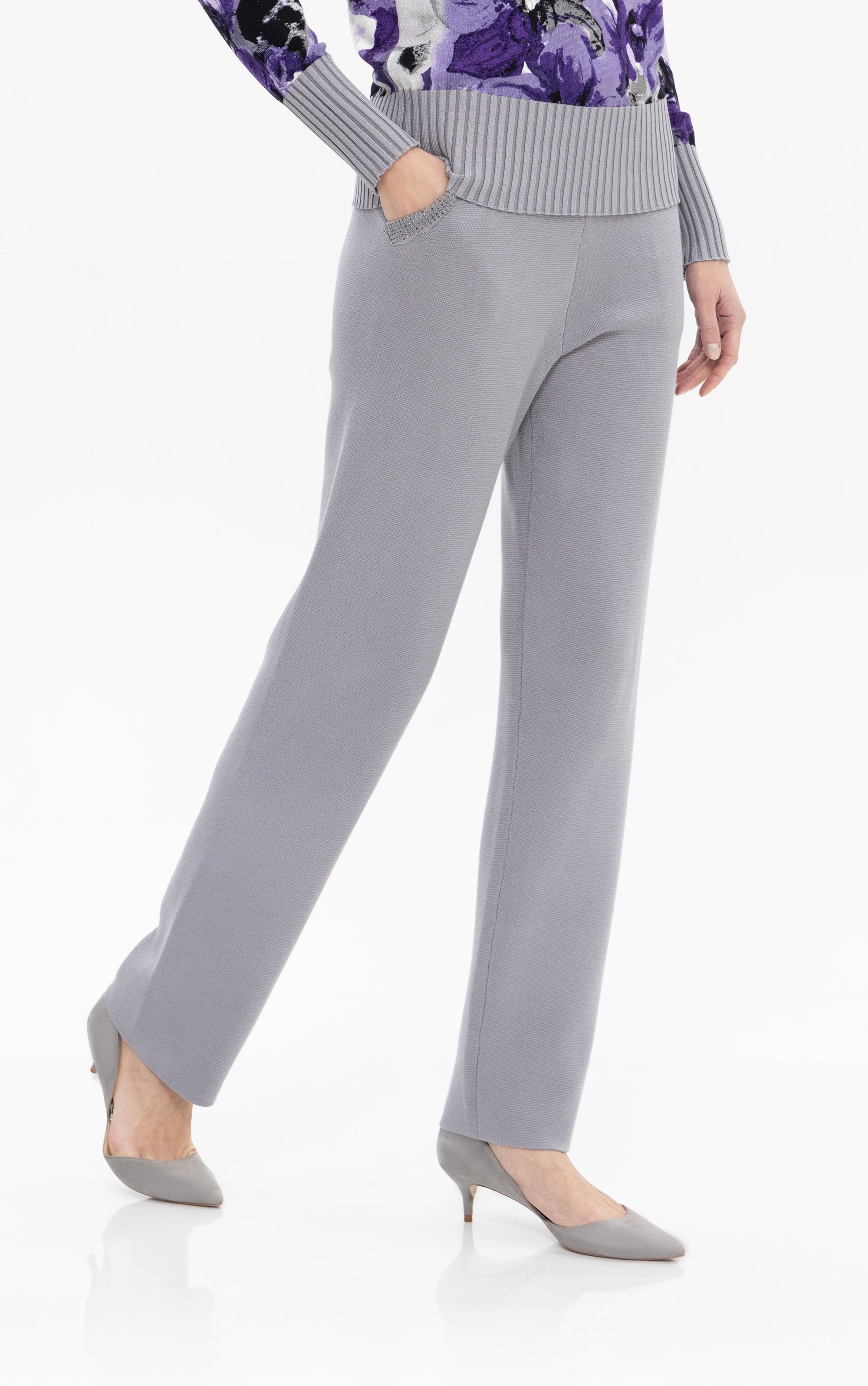 Strickhose im Straight Fit mit Taschen