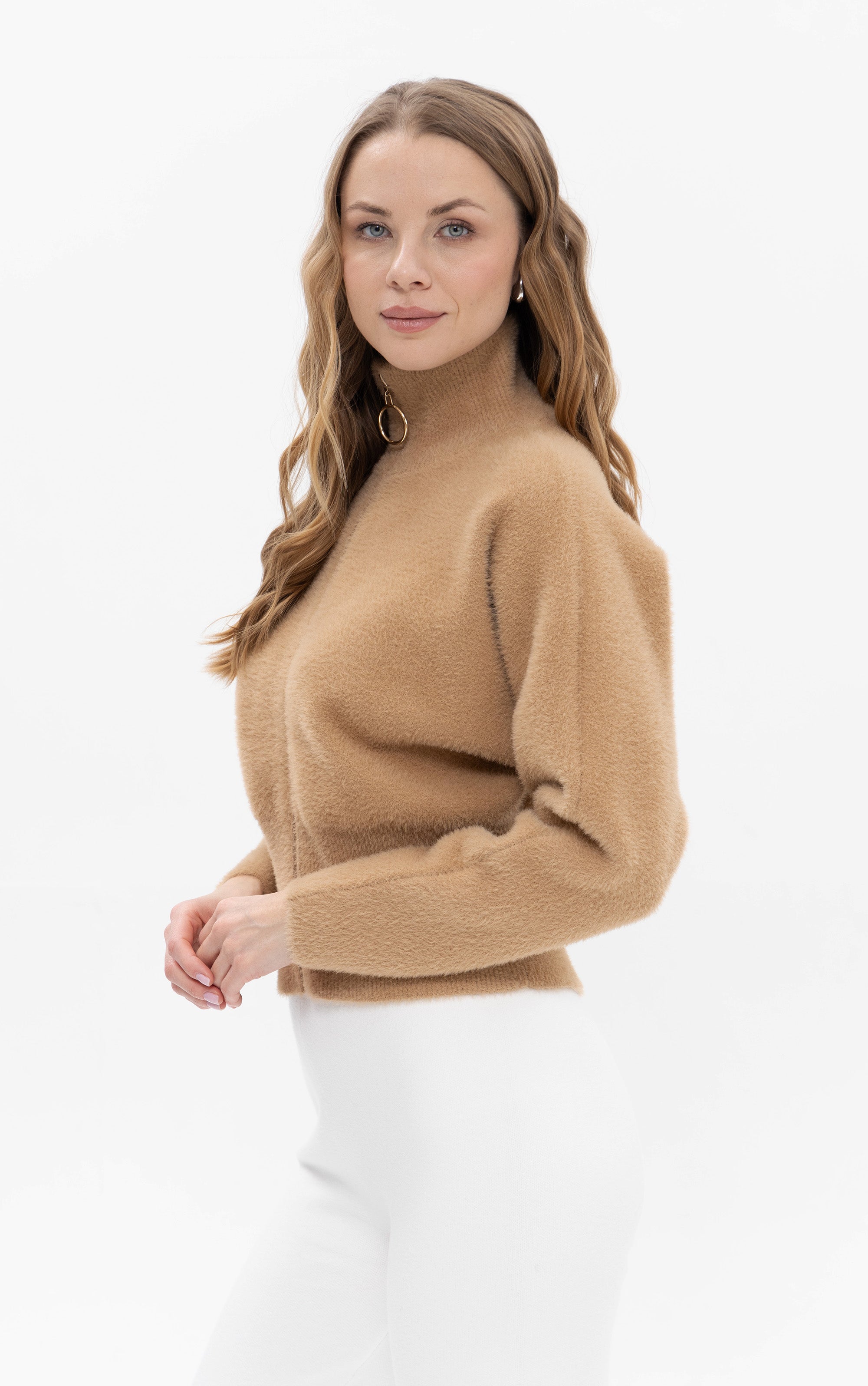 Fleecejacke mit Stehkragen