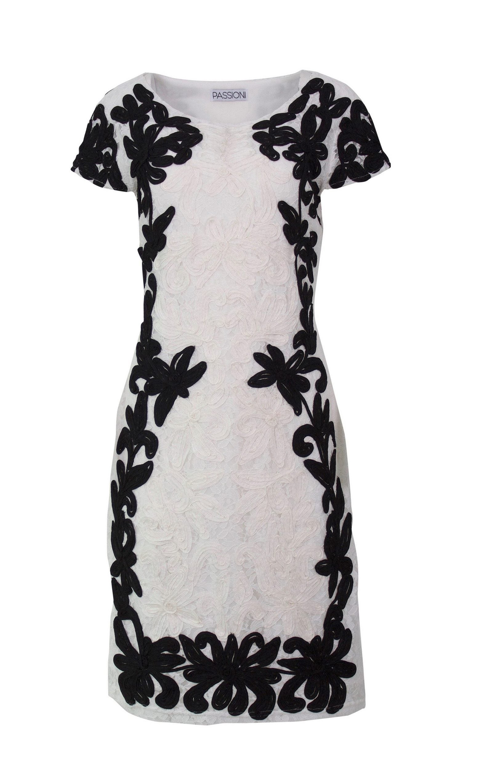 Kleid mit floralen Stickereien
