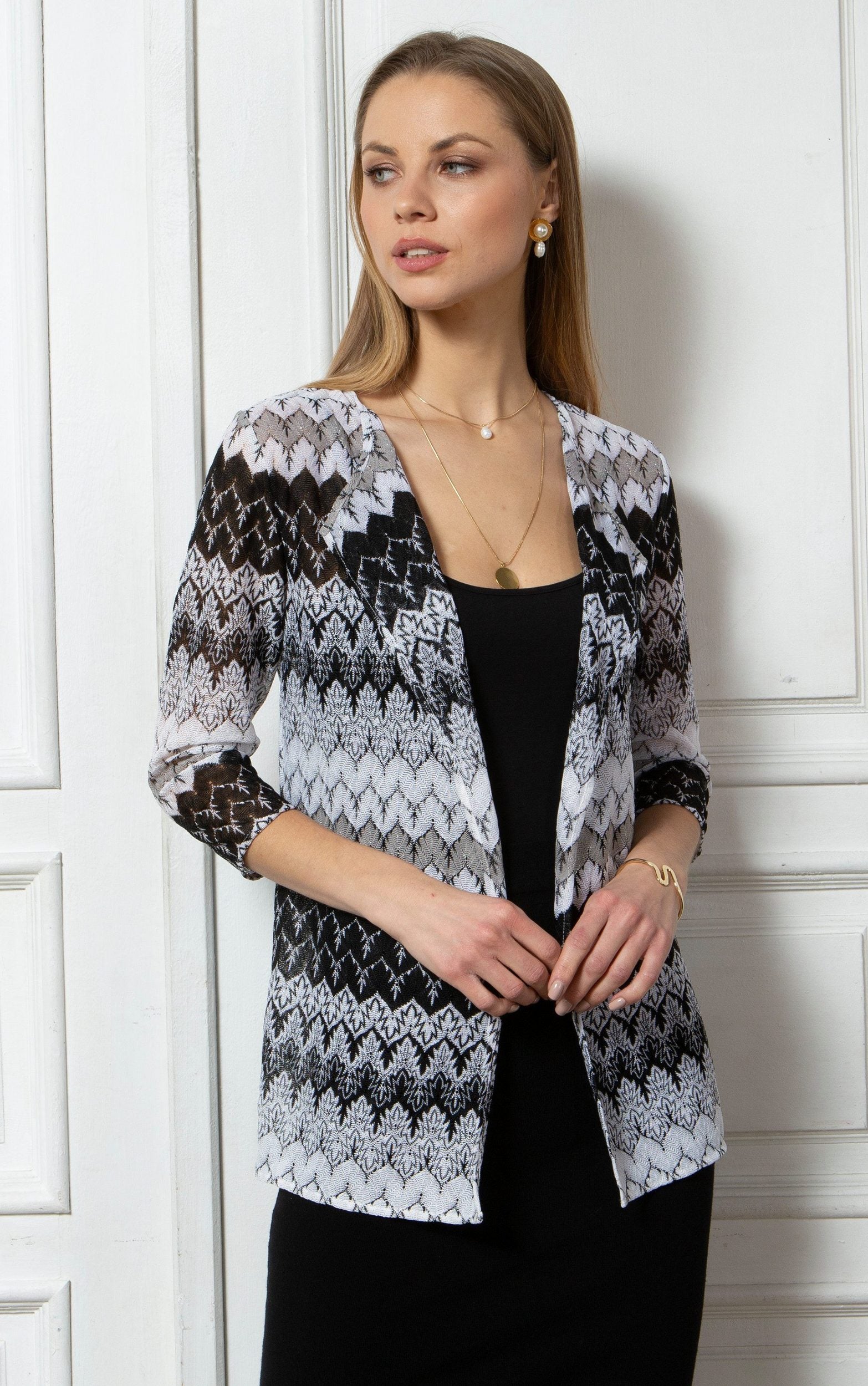 Strickjacke mit Strickmuster