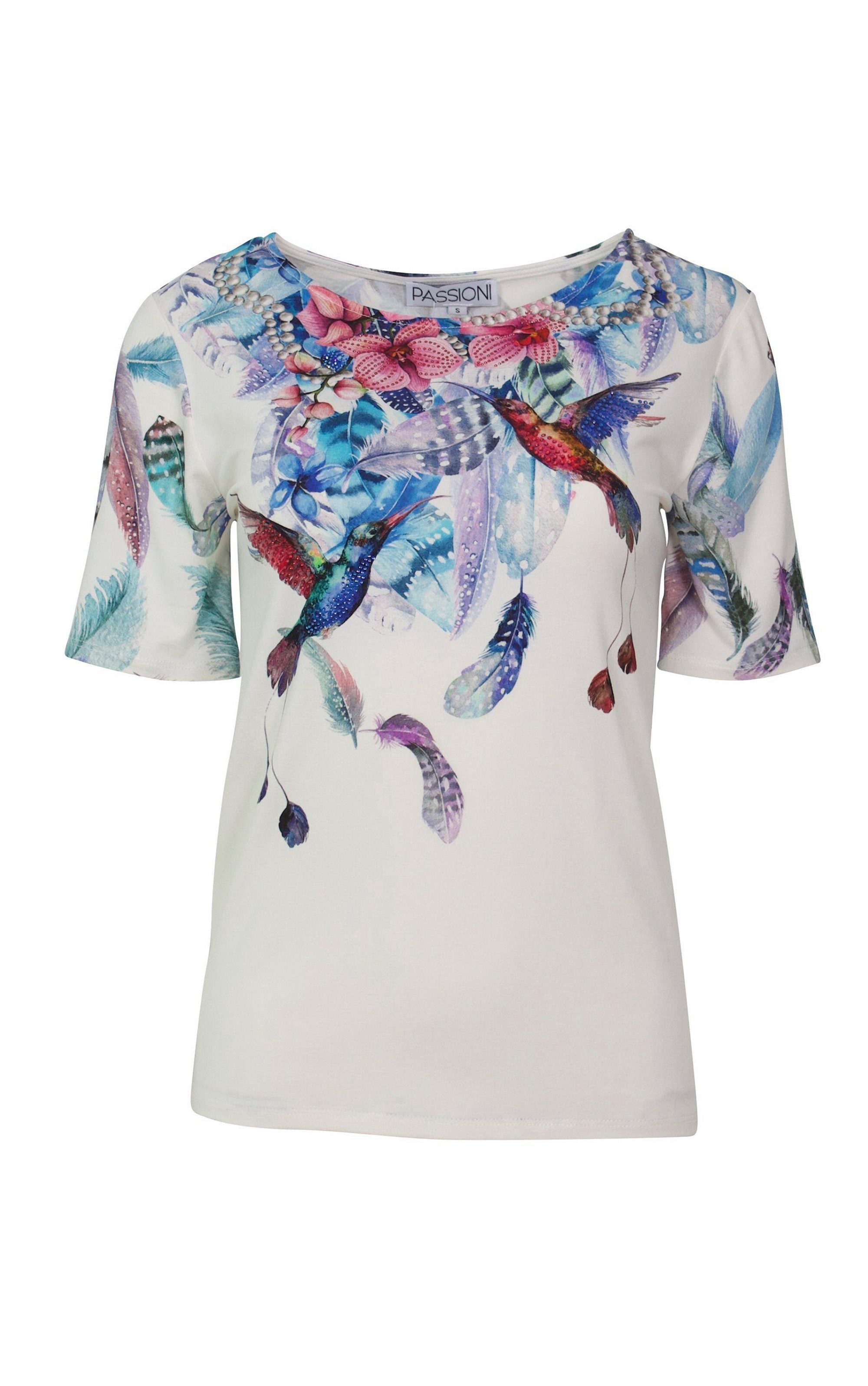 T-Shirt mit tropischem Print