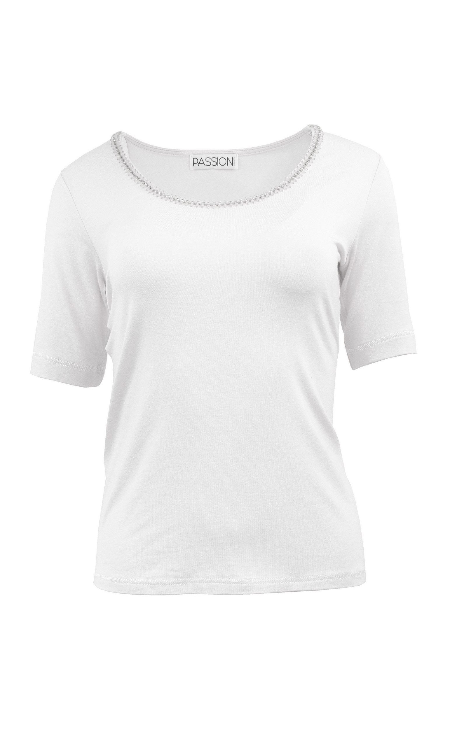 T-Shirt mit Kristalldetails