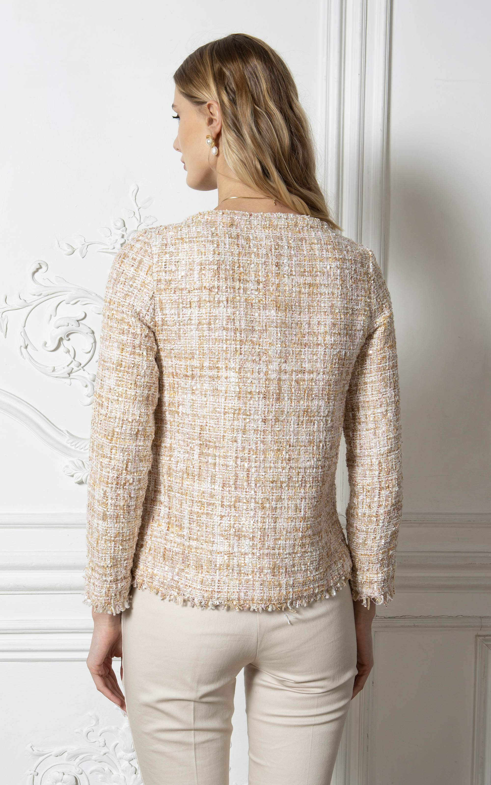 Tweedjacke mit Strukturmuster