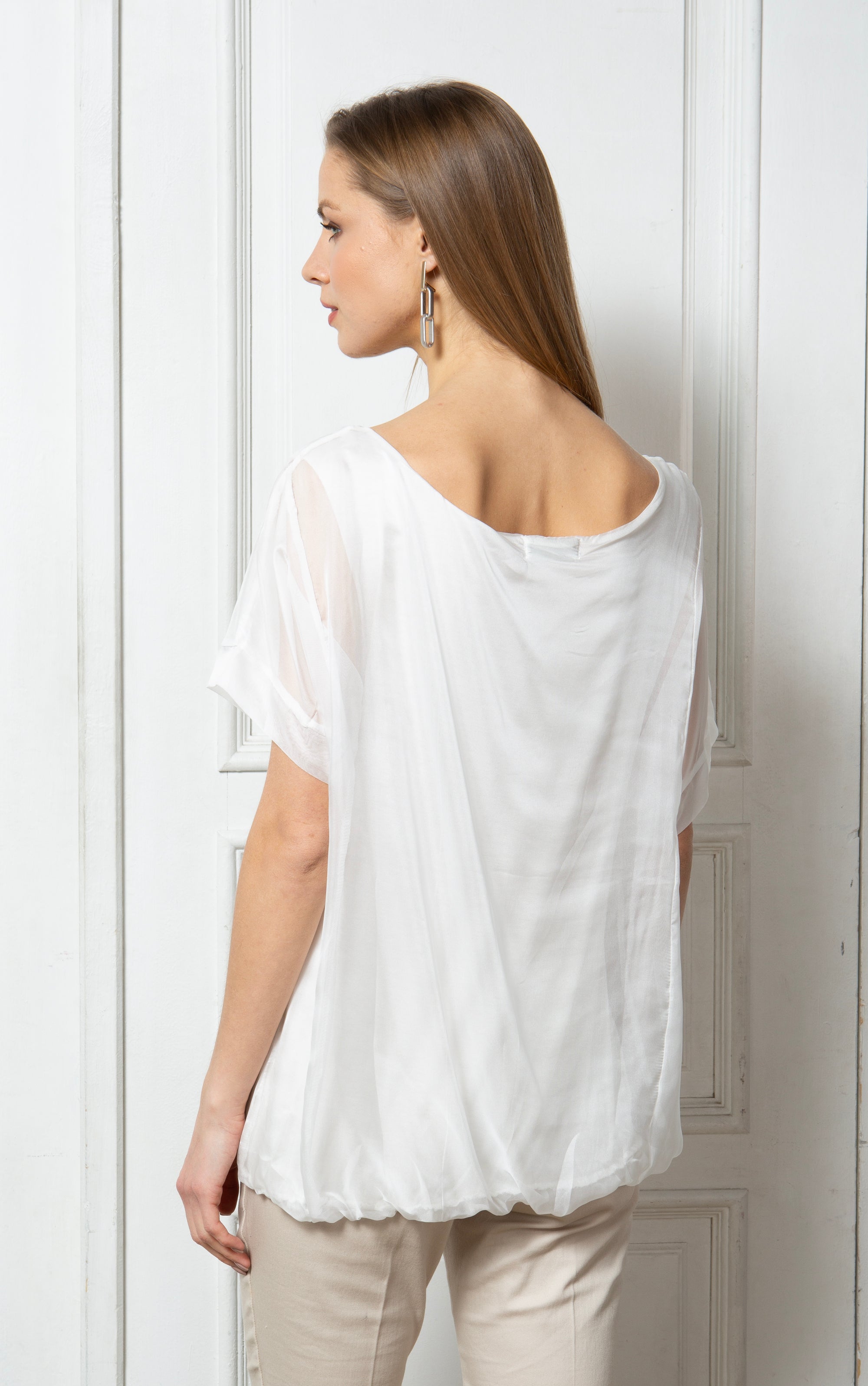 Chiffontunika mit Blumenmuster