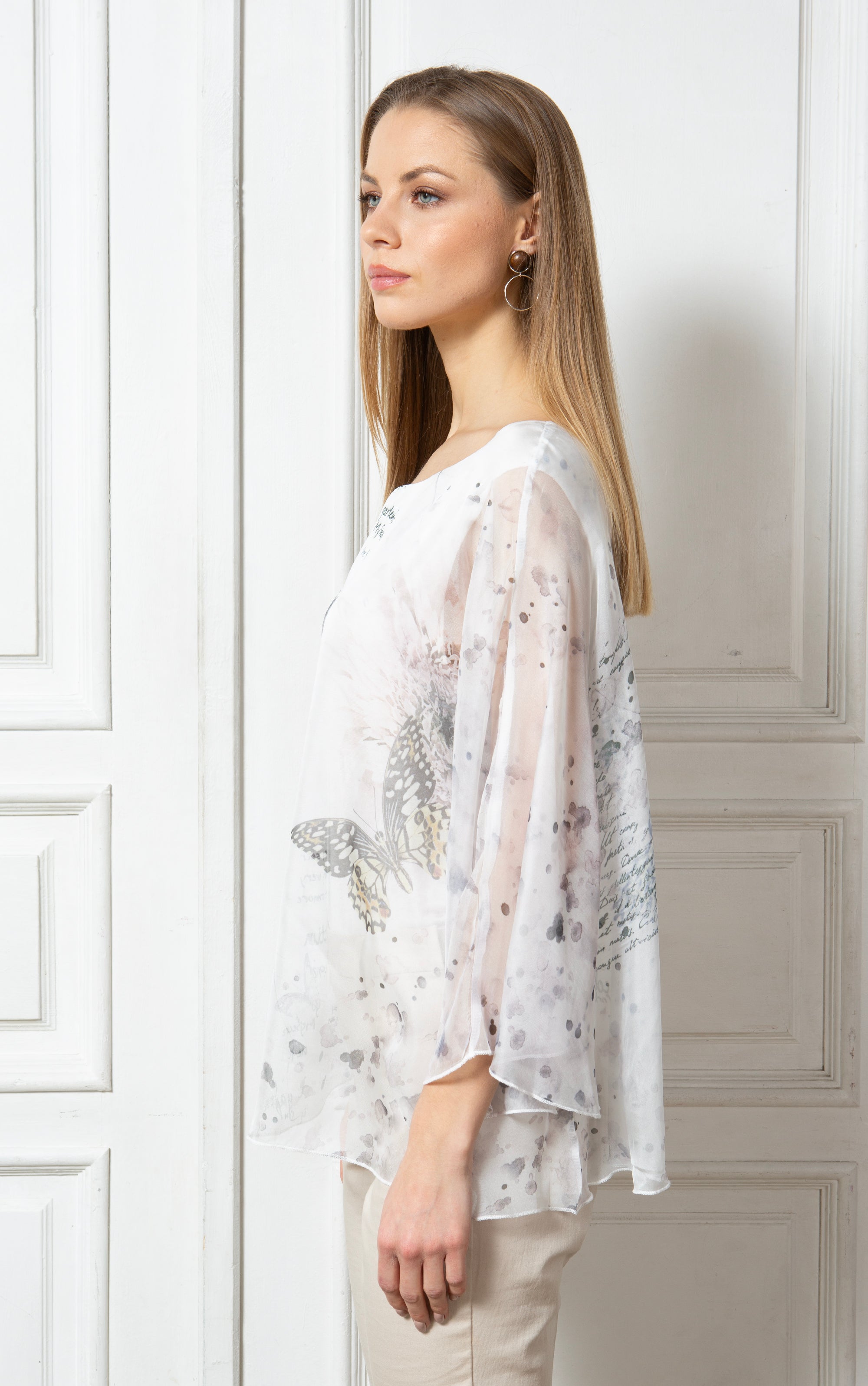 Chiffontunika mit Print