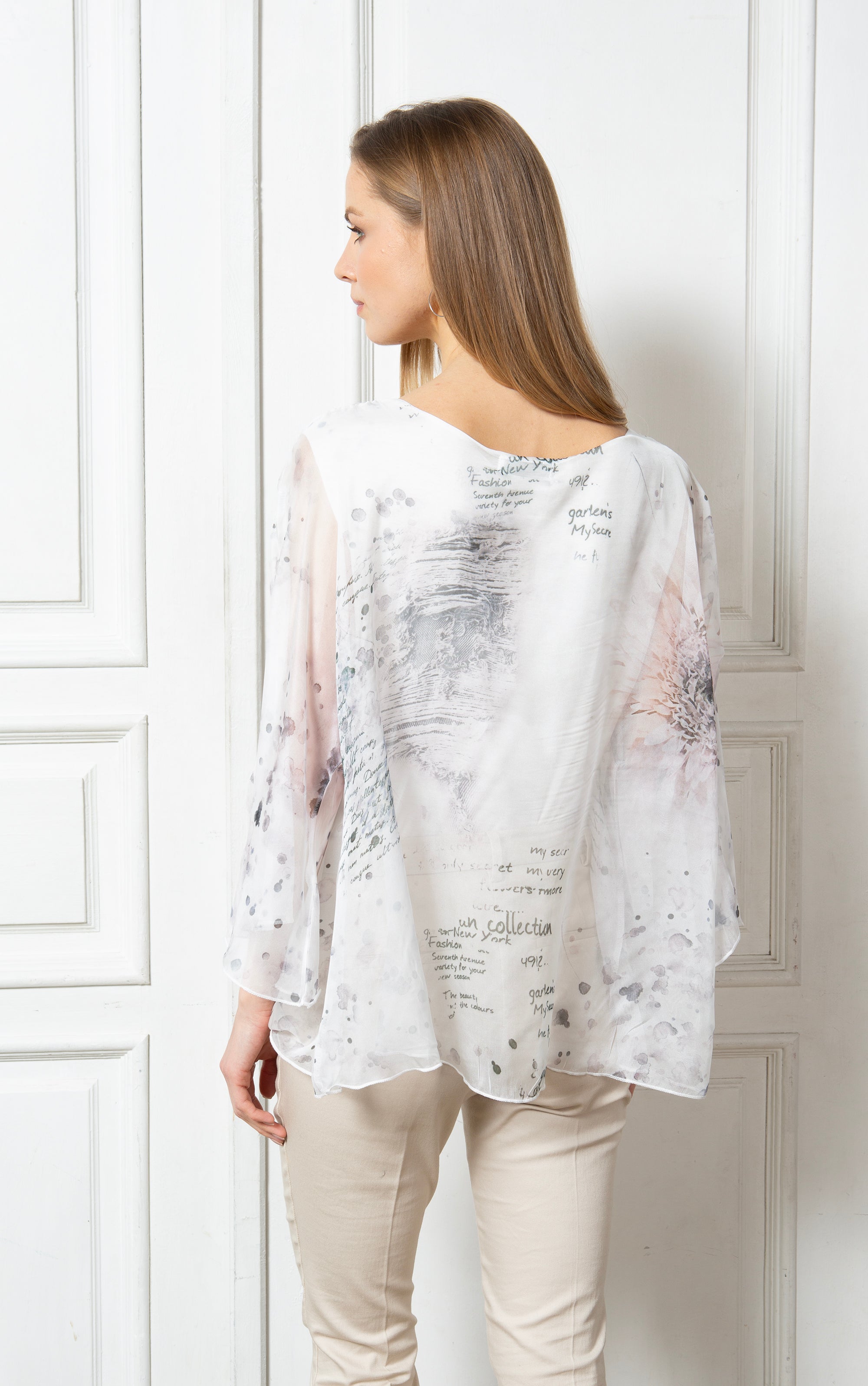 Chiffontunika mit Print