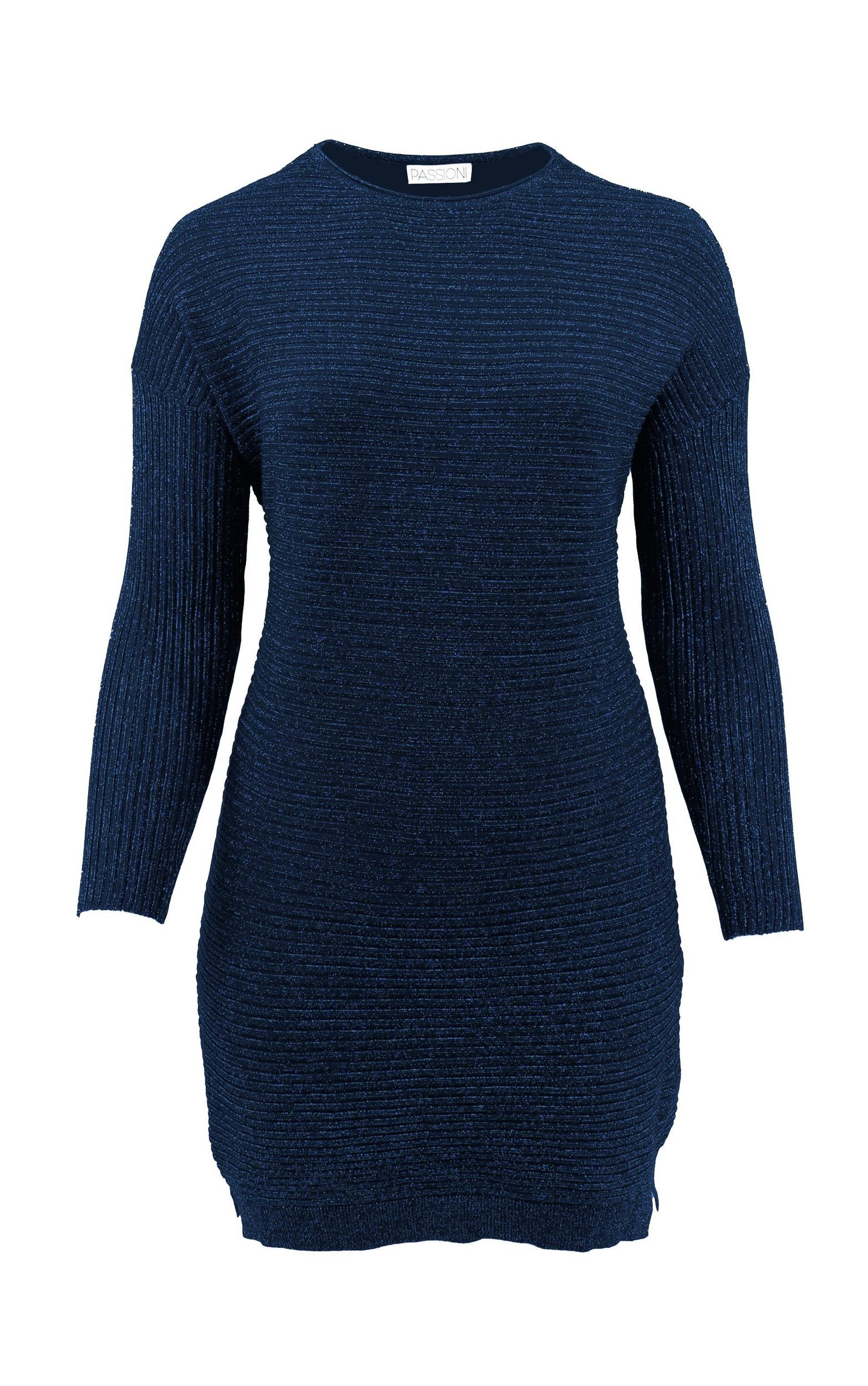 Strickkleid mit Glitzergarn