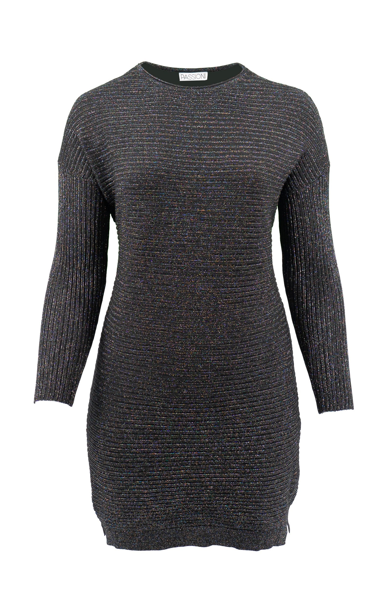 Strickkleid mit Glitzergarn