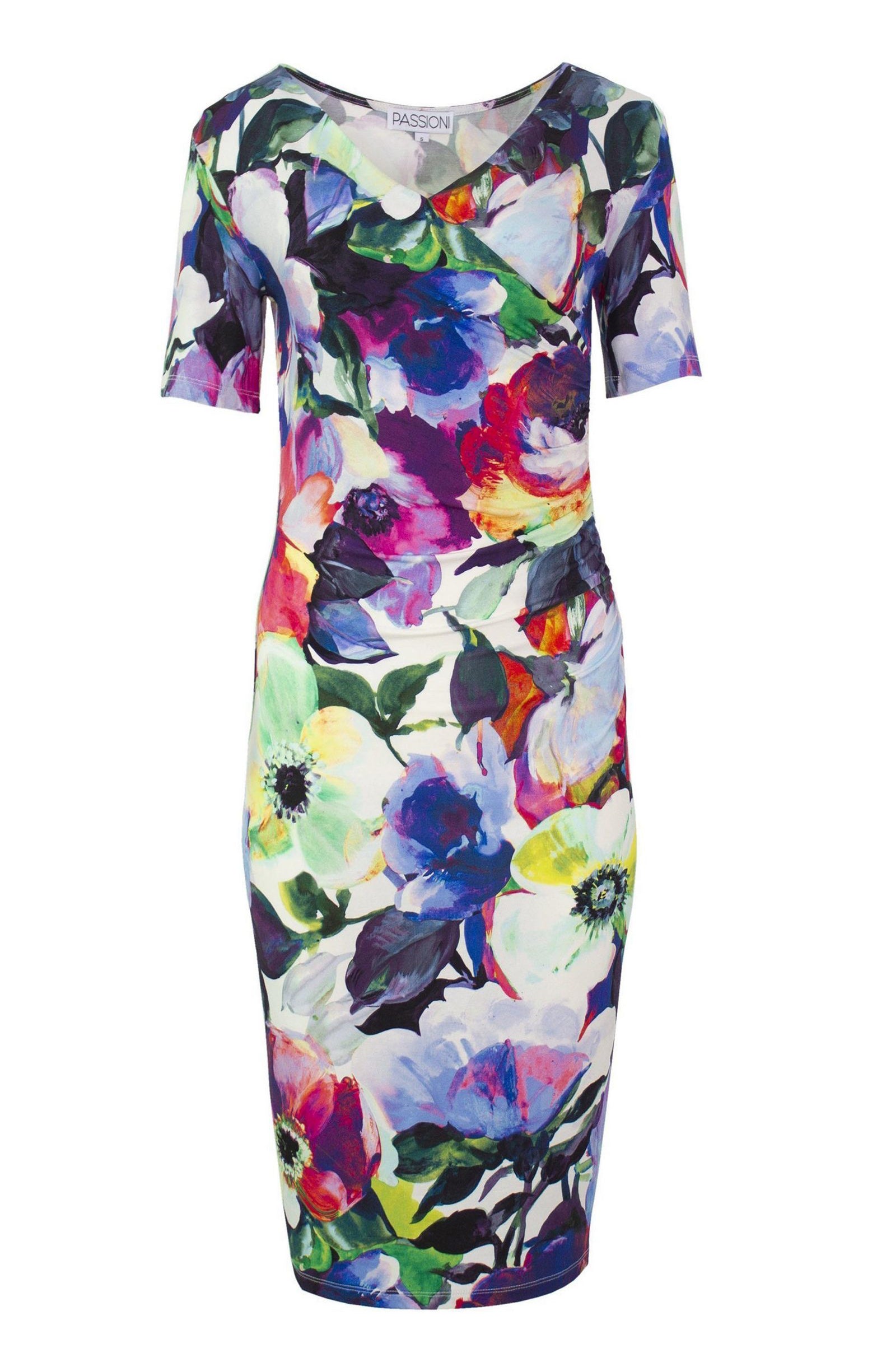 Wickelkleid mit Blumenprint