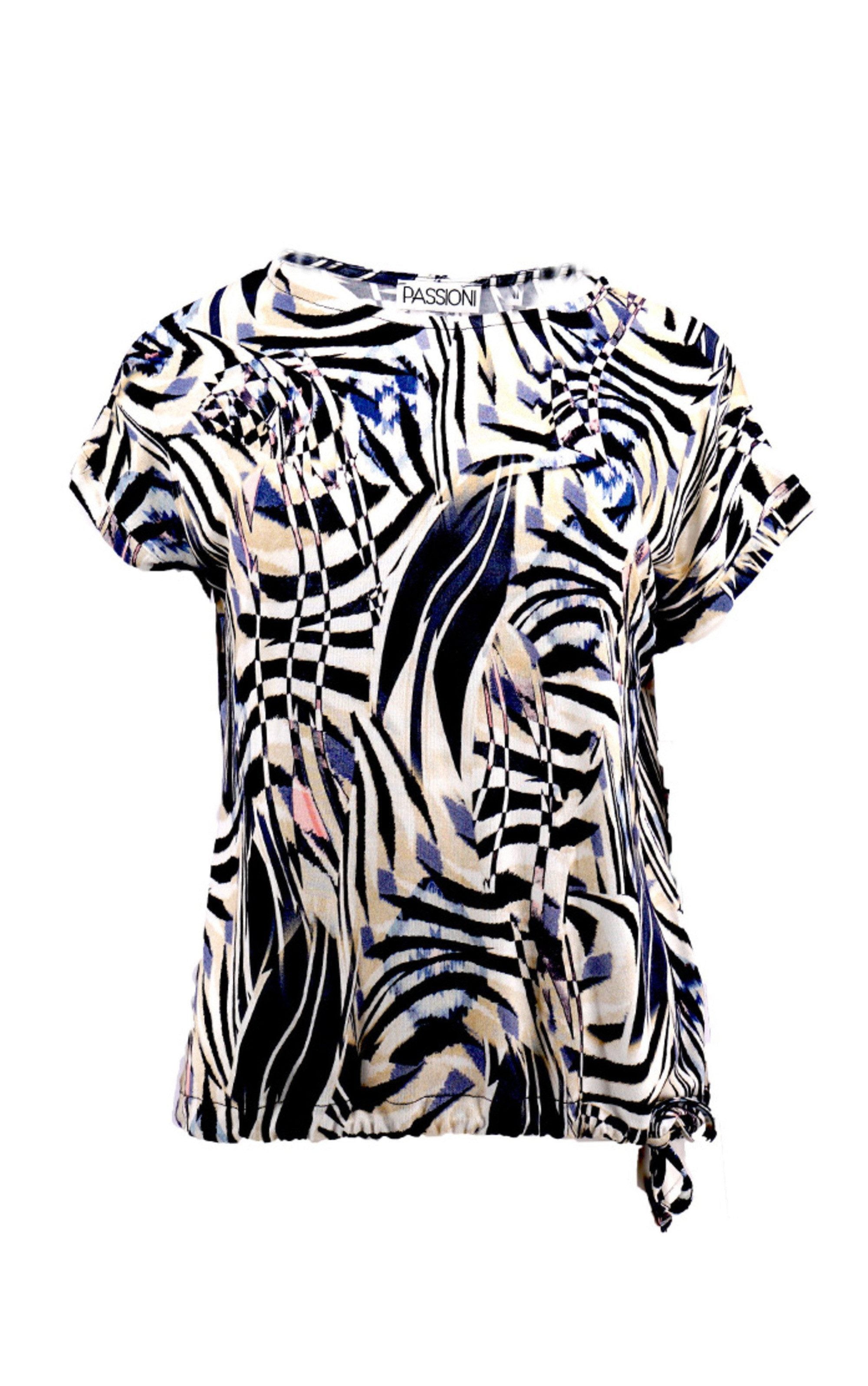 T-Shirt mit Zebra-Print