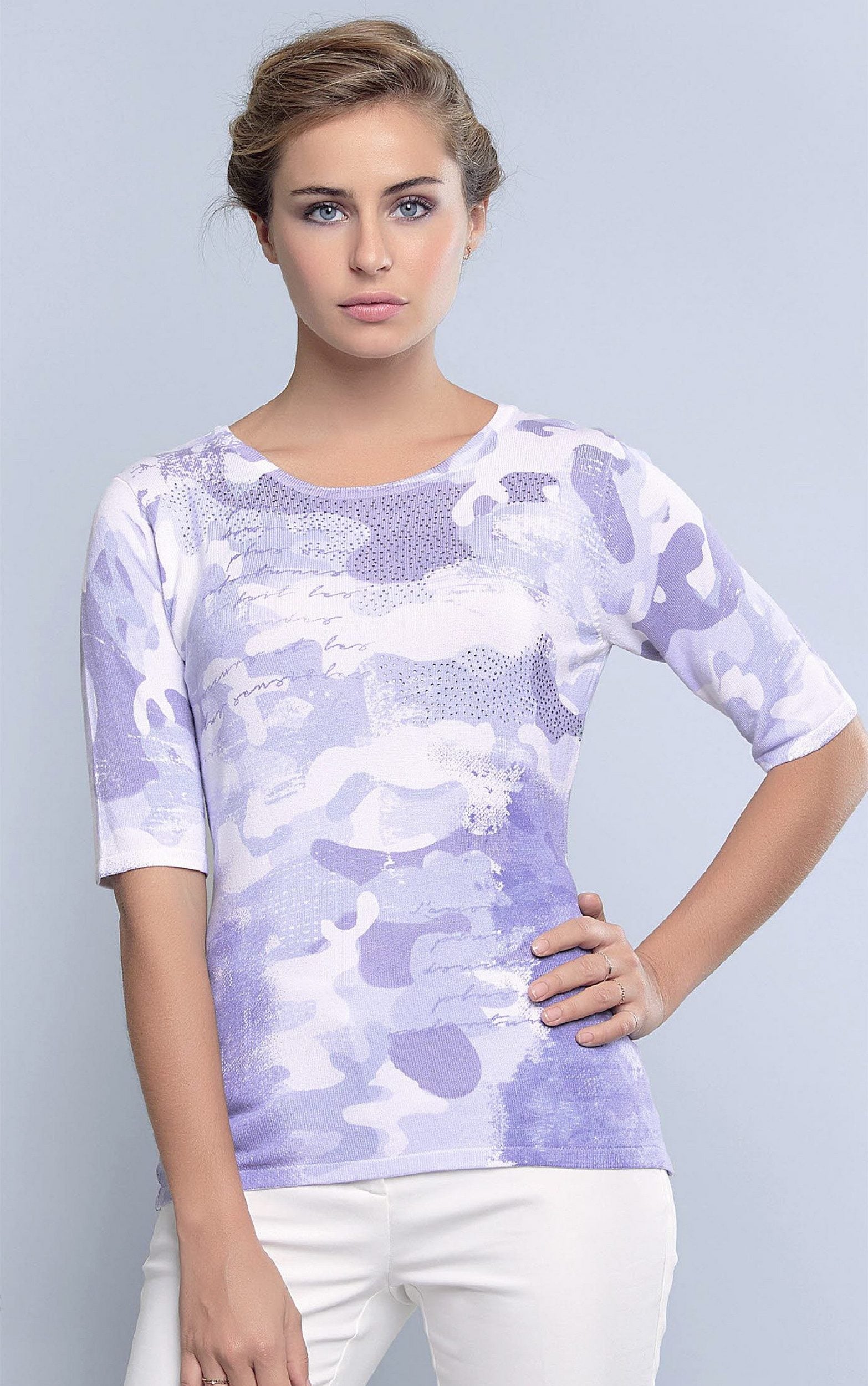 Shirt mit Glitzersteinen