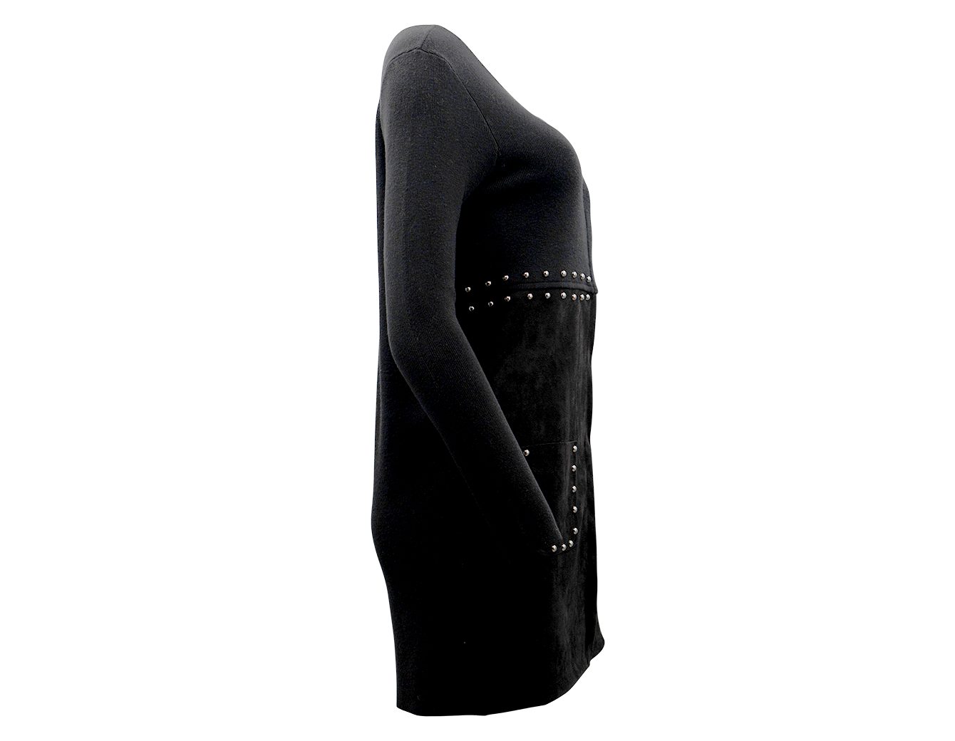 Feminine Jacke im Materialmix mit Nietendetails
