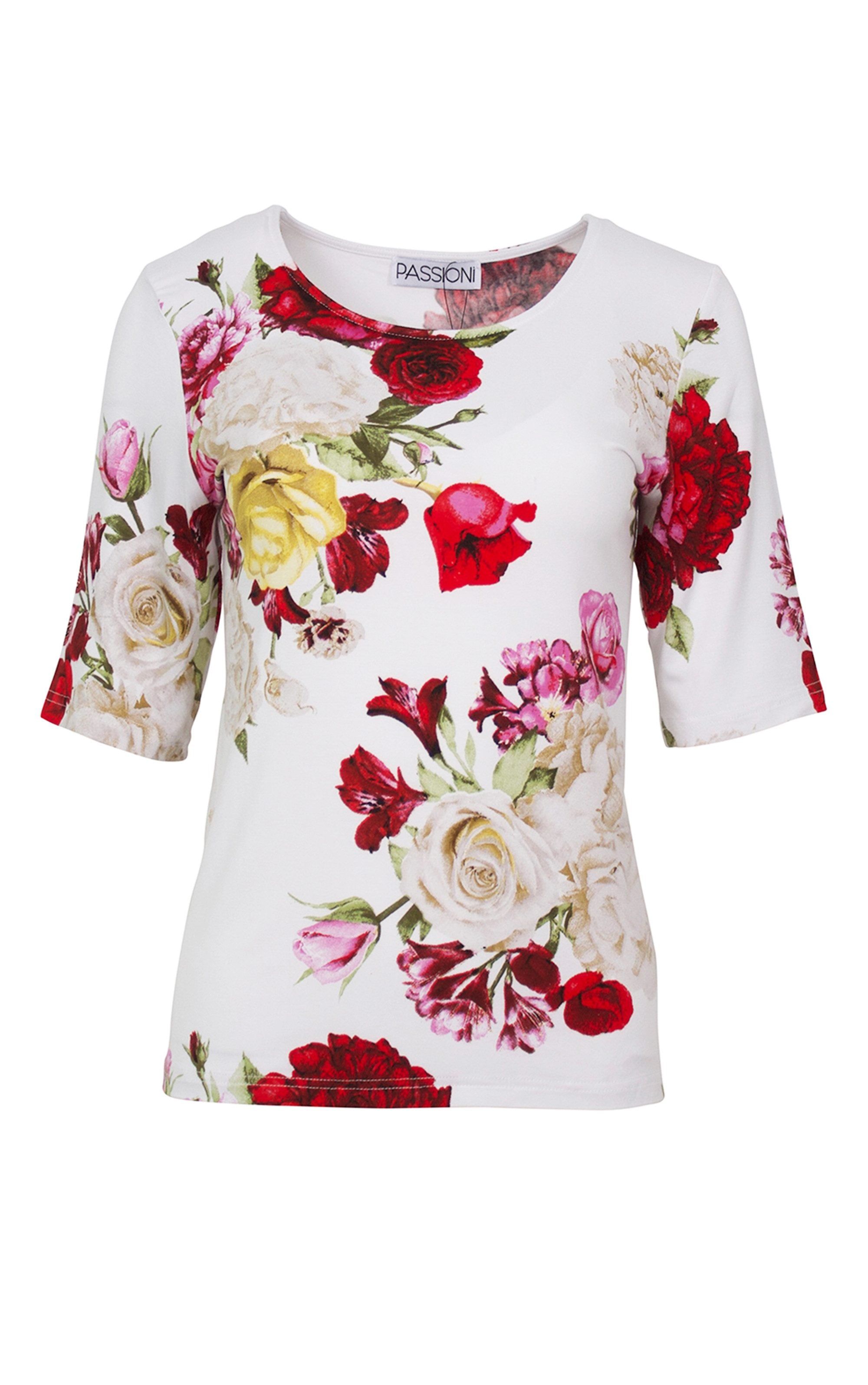 T-Shirt mit floralem Muster