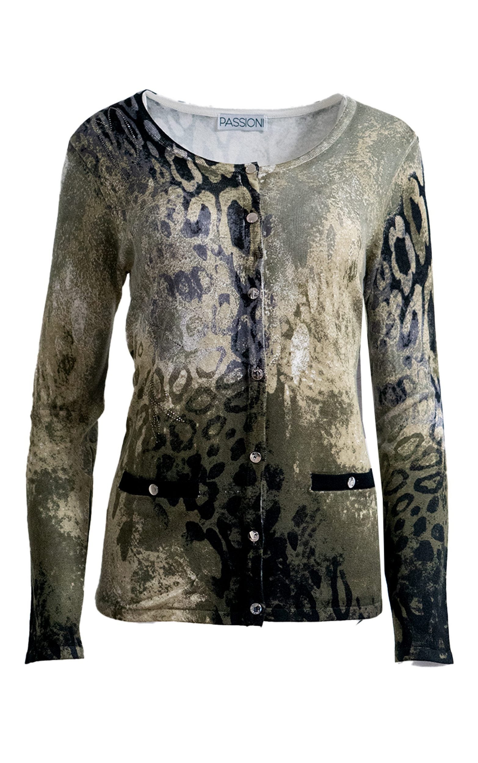 Twinset mit abstraktem Animal-Print