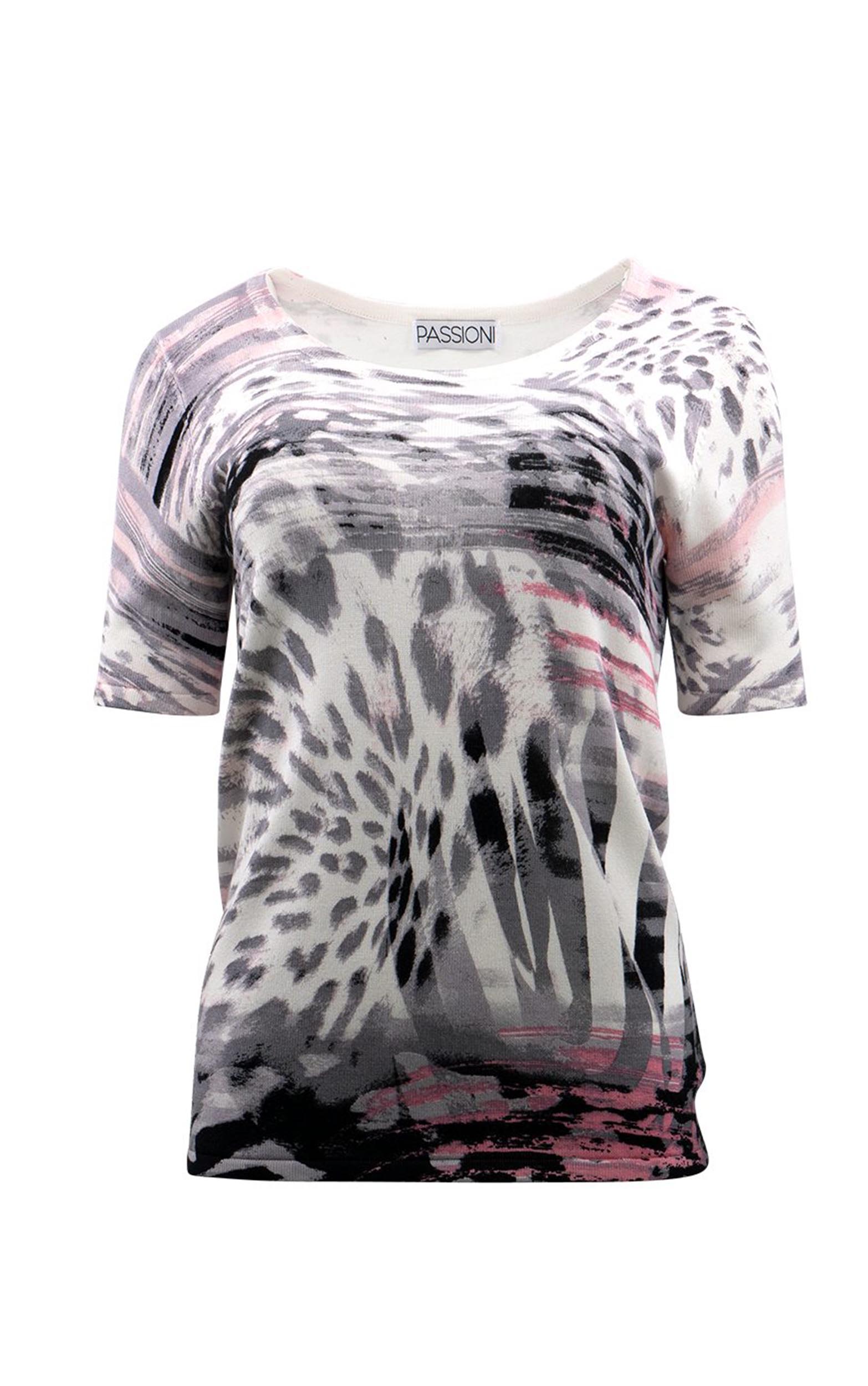 Twinset mit abstraktem Allover-Animal-Print