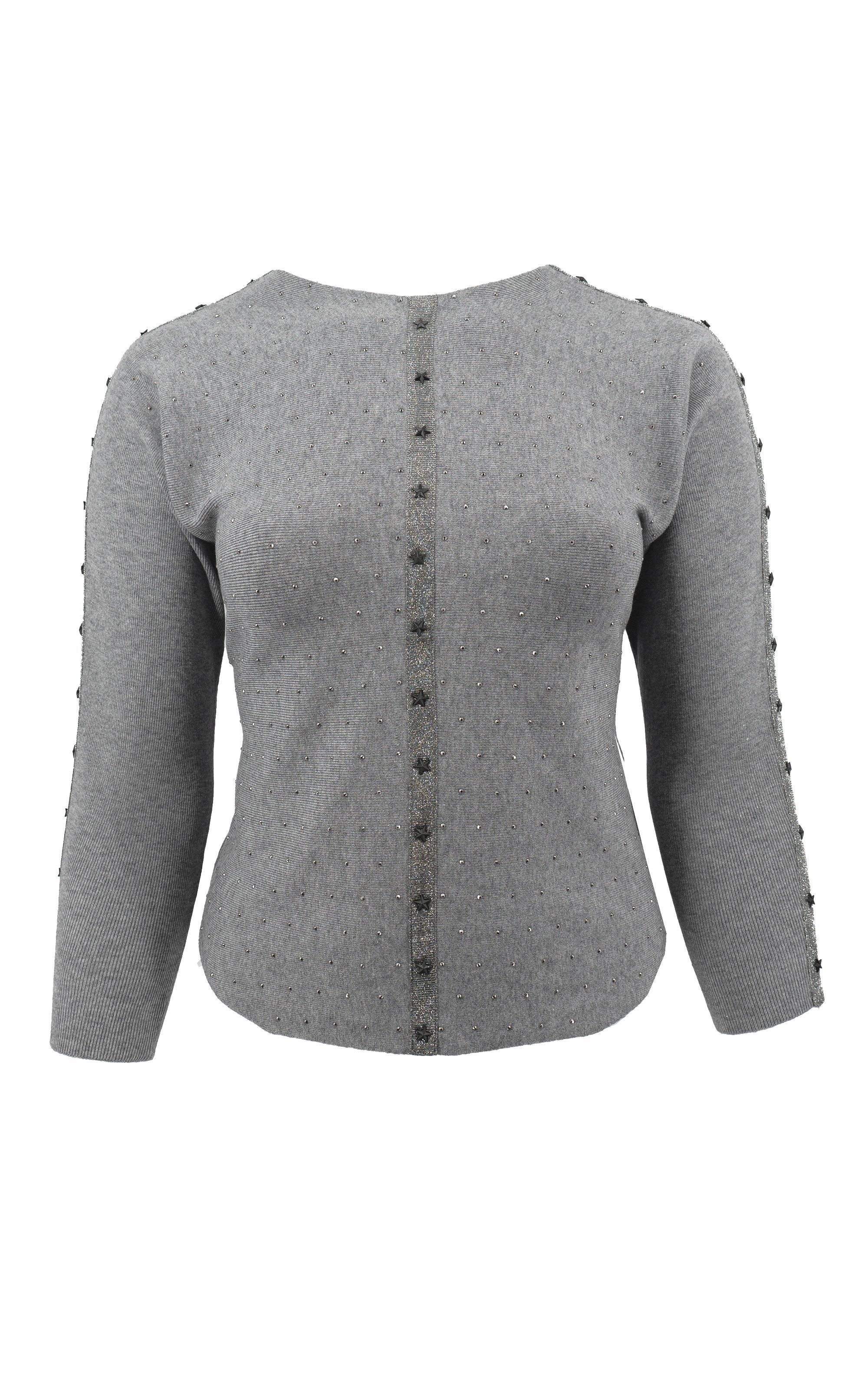 Pullover mit Sternendetail und Strass