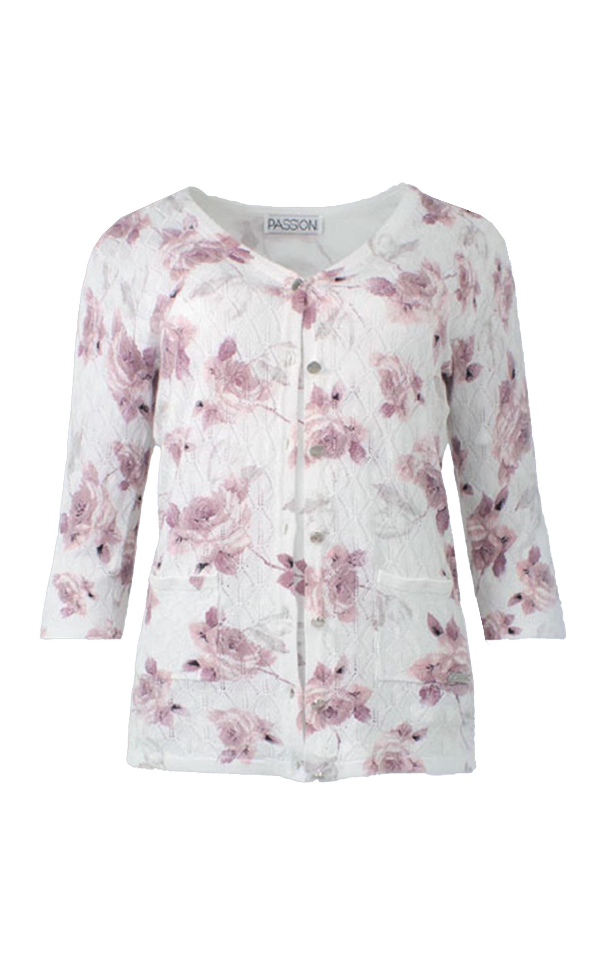 Twinset mit Rosenmuster