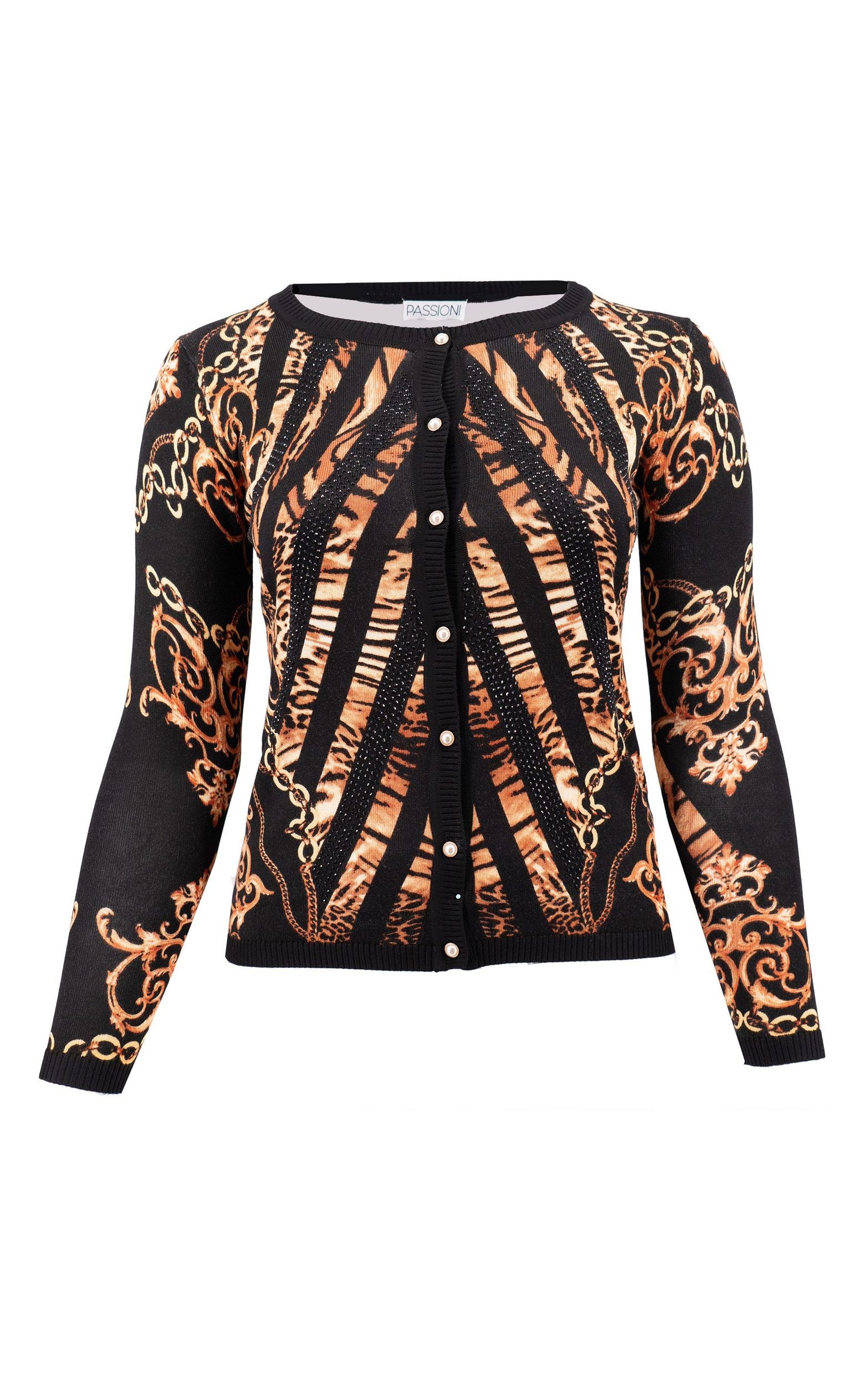 Twinset mit Mustermix und Glitzerdetails