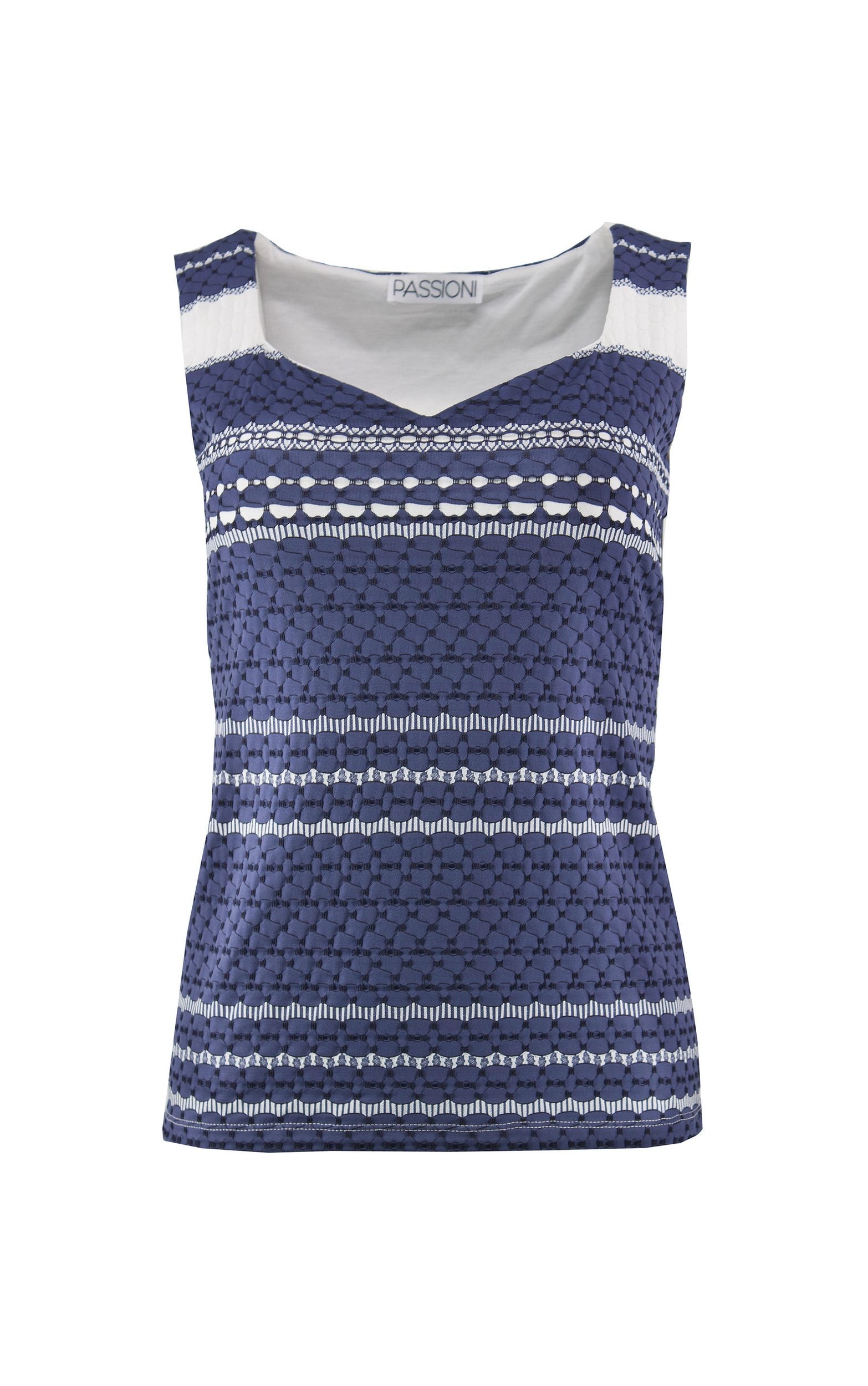Top mit Rauten-Muster
