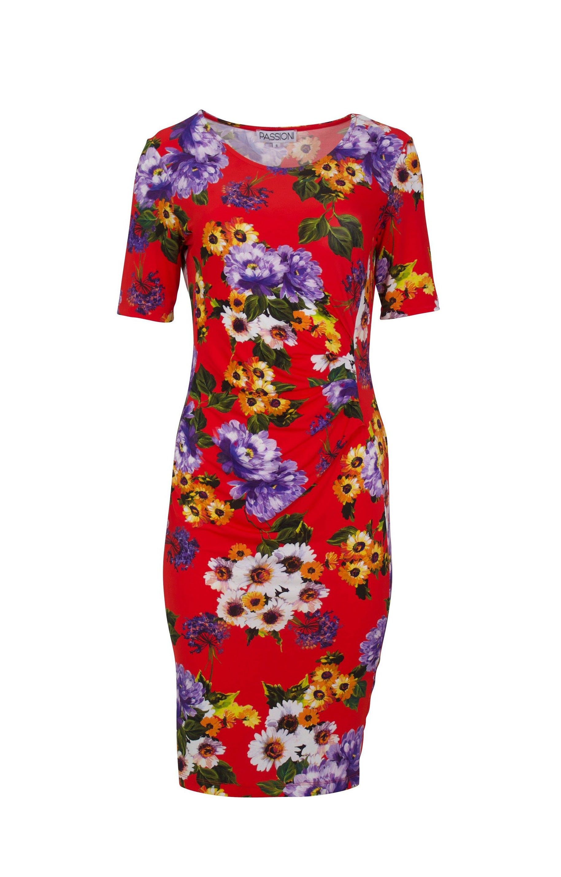 Blumenkleid aus leichtem Viskosejersey