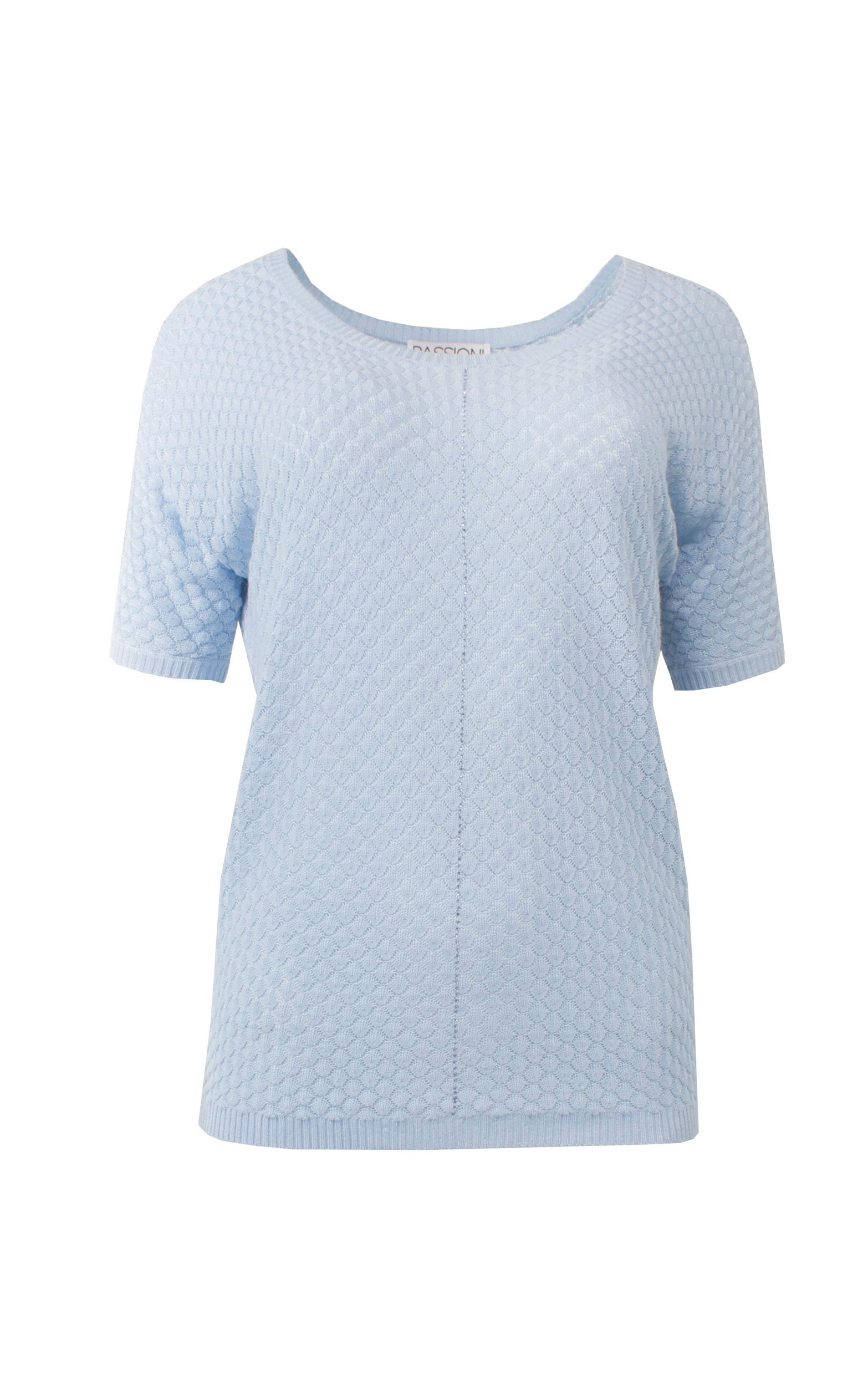Kurzarmpullover mit Strukturmuster